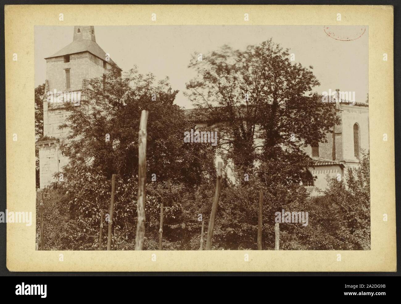 Église paroissiale Saint-Martin de Carignan-de-Bordeaux - J-A Brutails - Université Bordeaux Montaigne - 0687. Banque D'Images