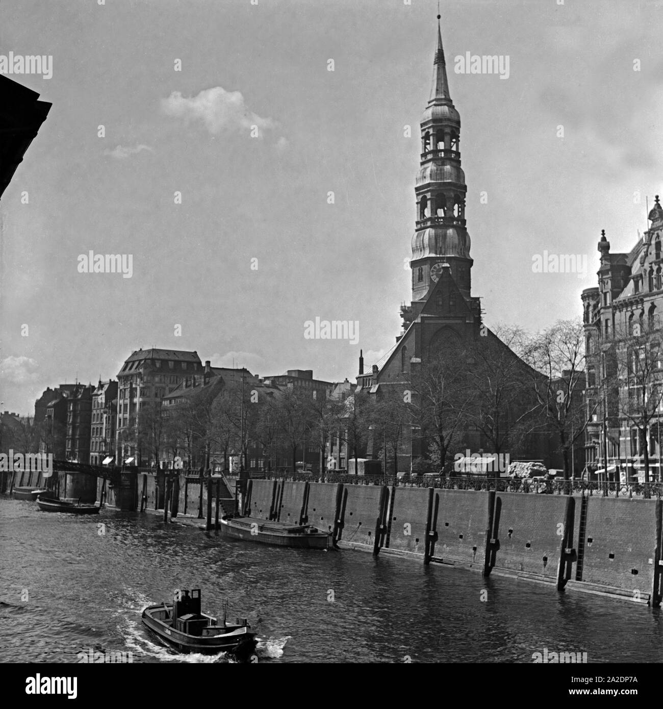 Die Katharinen Kirche St. à Hamburg, Deutschland 1930er Jahre. L'église Sainte Catherine à Hambourg, Allemagne 1930. Banque D'Images