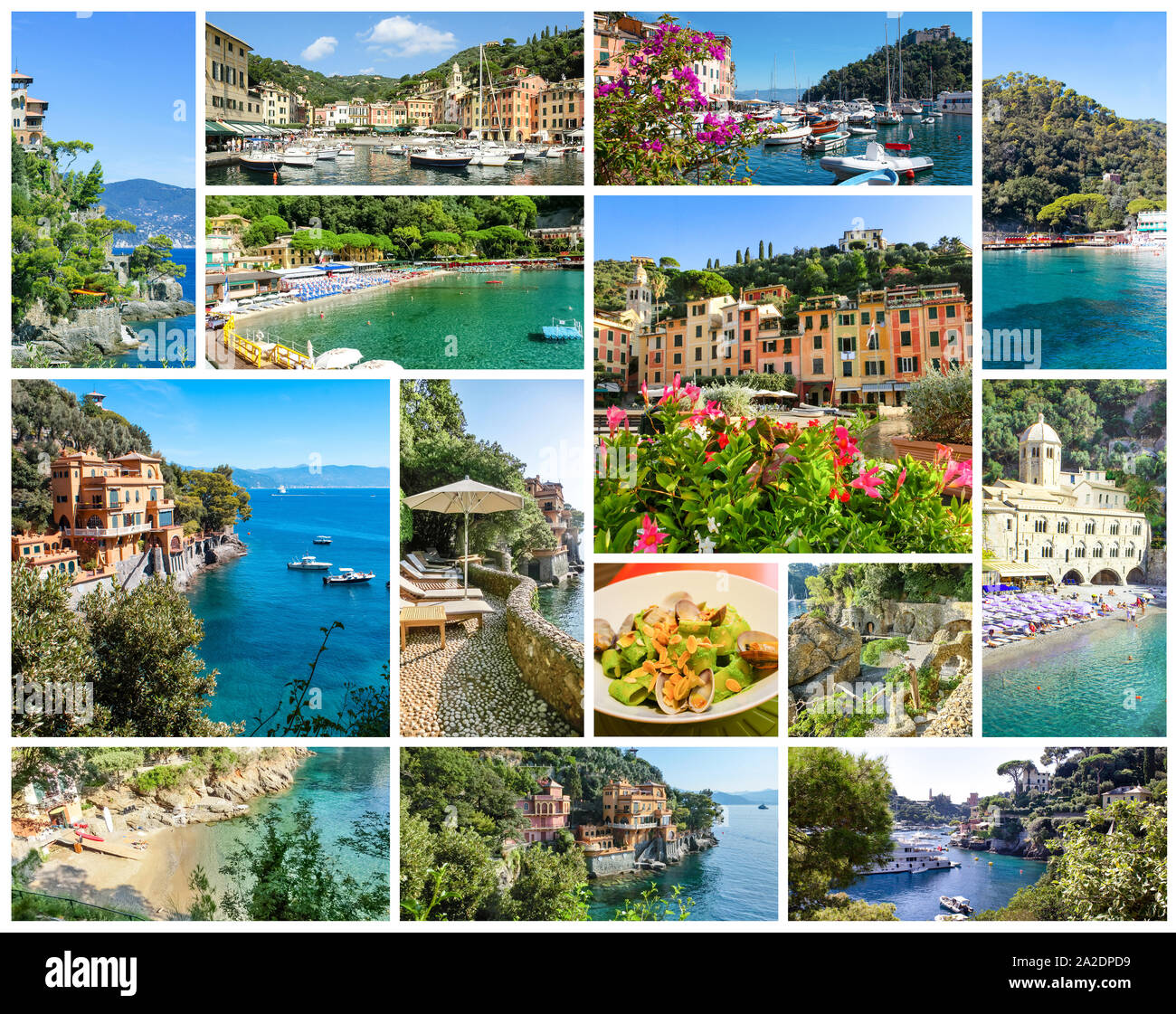 Magnifique baie aux maisons colorées à Portofino, ligurie, italie Banque D'Images