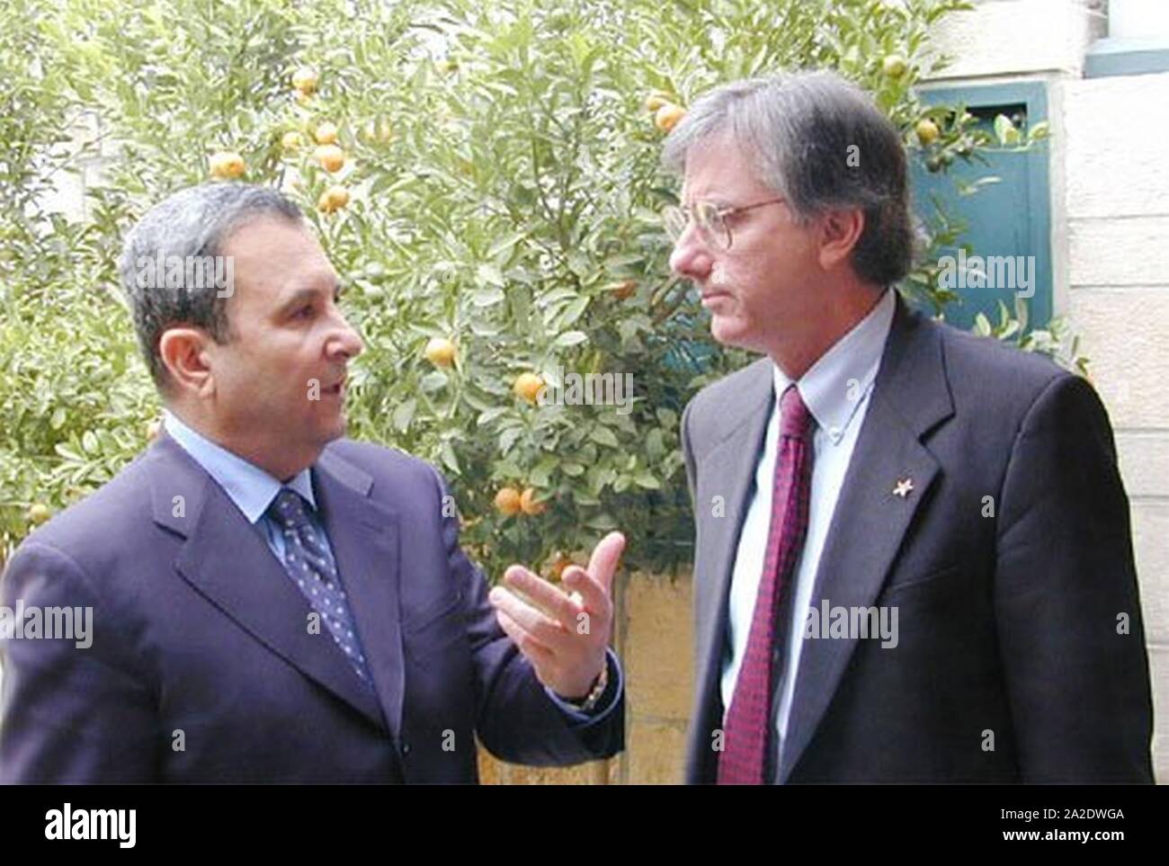 Ehud Barak et Dennis Ross. Banque D'Images Ehud Barak et Dennis Ross. Banque D'Images