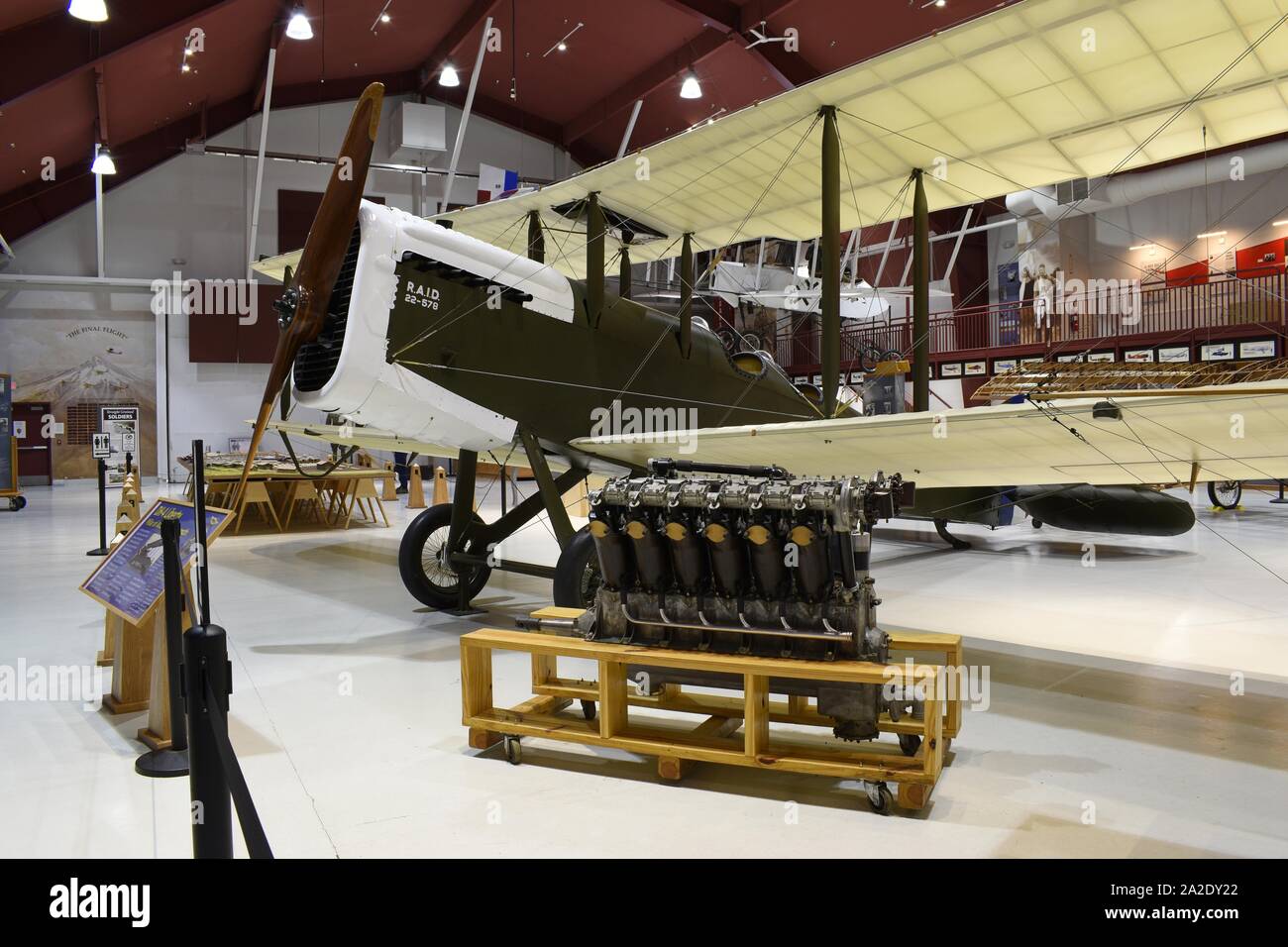 Un de Havilland DH-4 restauré 1918 Liberté avion. Une partie de la collection du Musée de l'air de Pearson qui est partie de la Fort Vancouver Site historique. Banque D'Images