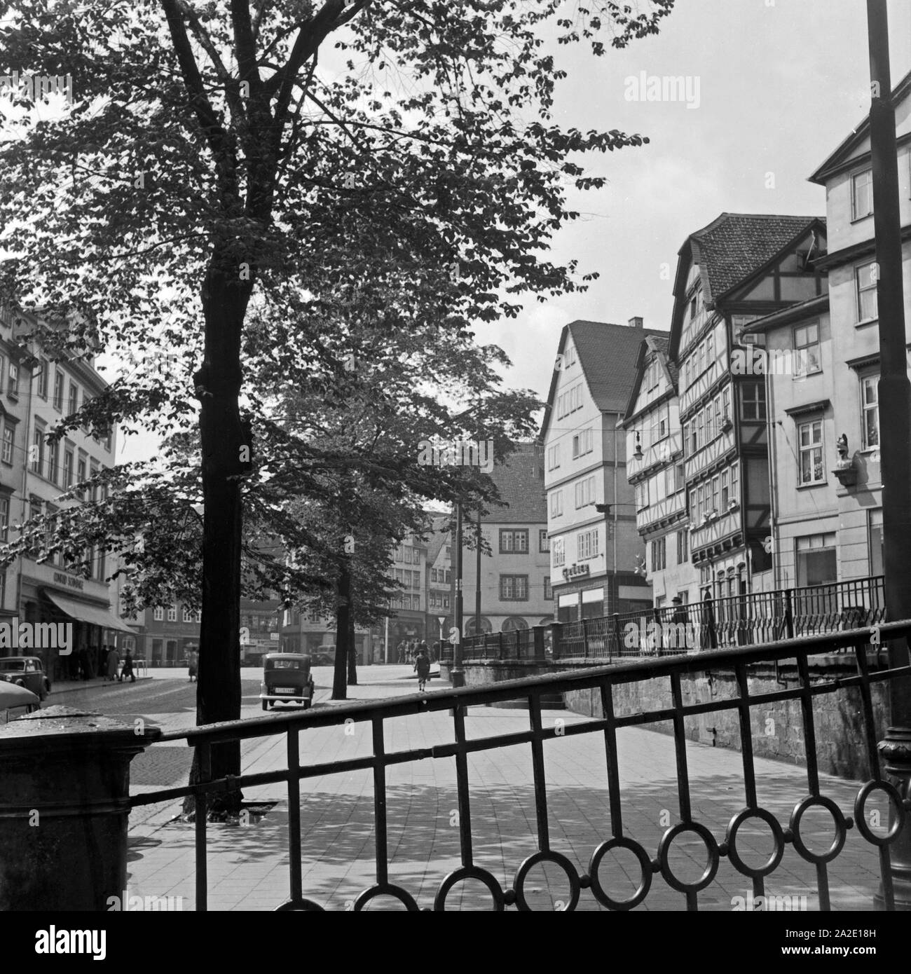 ""Villa Rügen in der Innenstadt von Kassel, Deutschland 1930 er Jahre. Maisons à colombages au centre-ville de Kassel, Allemagne 1930. Banque D'Images