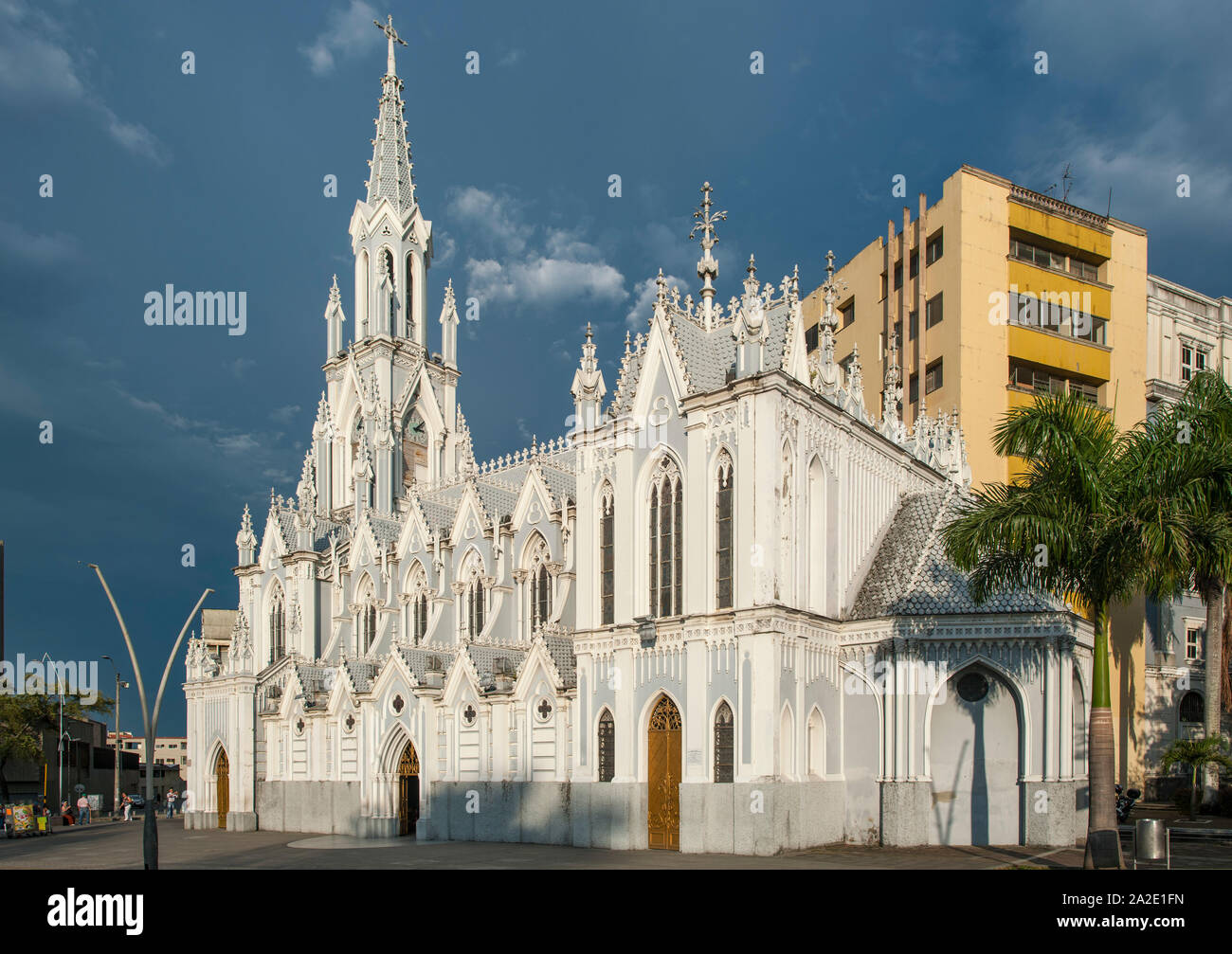 L'Ermita (église La Ermita) à Cali, Colombie. C'est une église catholique de style néo-gothique. Banque D'Images