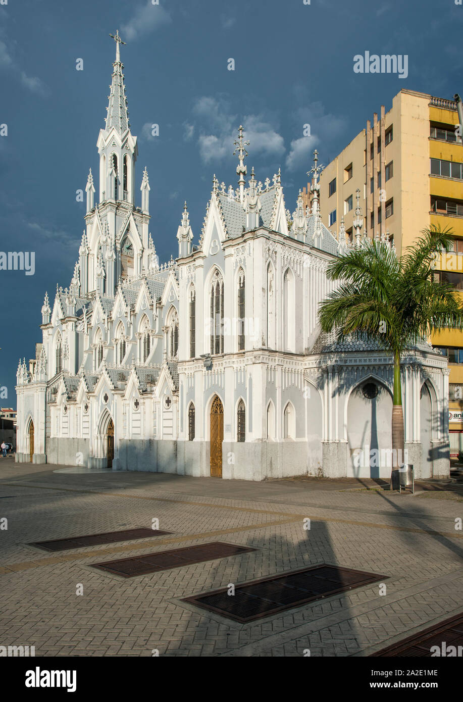 L'Ermita (église La Ermita) à Cali, Colombie. C'est une église catholique de style néo-gothique. Banque D'Images