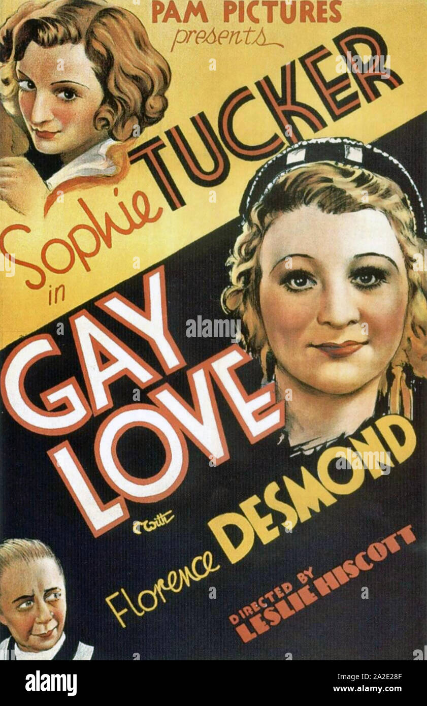 GAY LOVE 1934 British Lion Film Corporation production avec Sophie Tucker et Florence Desmond Banque D'Images