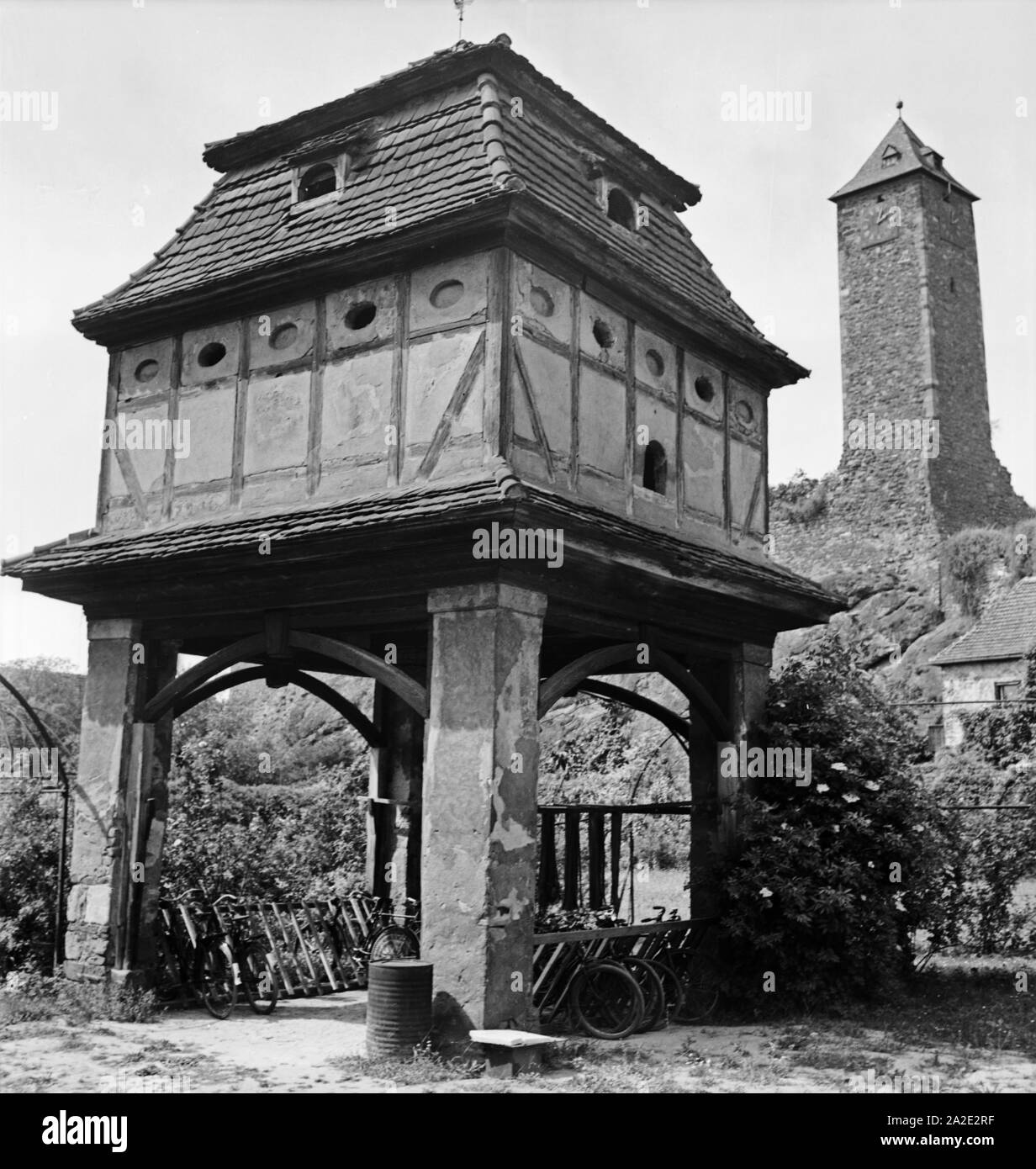 Allemagne, Bingen, Château de Rheinstein, ca.1880, stéréo