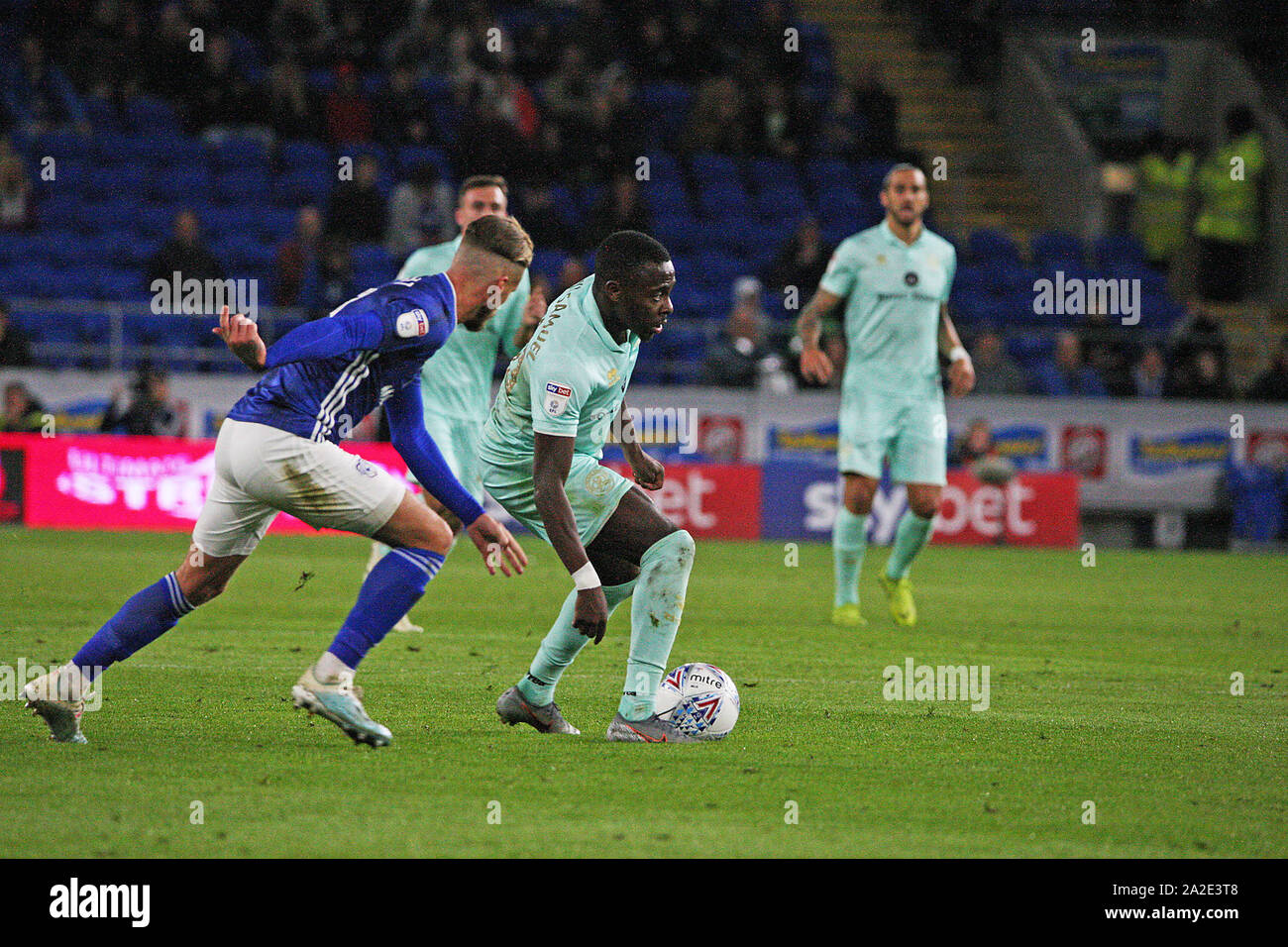 Cardiff, Royaume-Uni. 09Th Oct, 2019. Osayi-Samuel lumineux de Queens Park Rangers pendant le match de championnat EFL Sky Bet entre Cardiff City et Queens Park Rangers au Cardiff City Stadium, Cardiff, Pays de Galles le 2 octobre 2019. Photo par Dave Peters. Usage éditorial uniquement, licence requise pour un usage commercial. Aucune utilisation de pari, de jeux ou d'un seul club/ligue/dvd publications. Credit : UK Sports Photos Ltd/Alamy Live News Banque D'Images