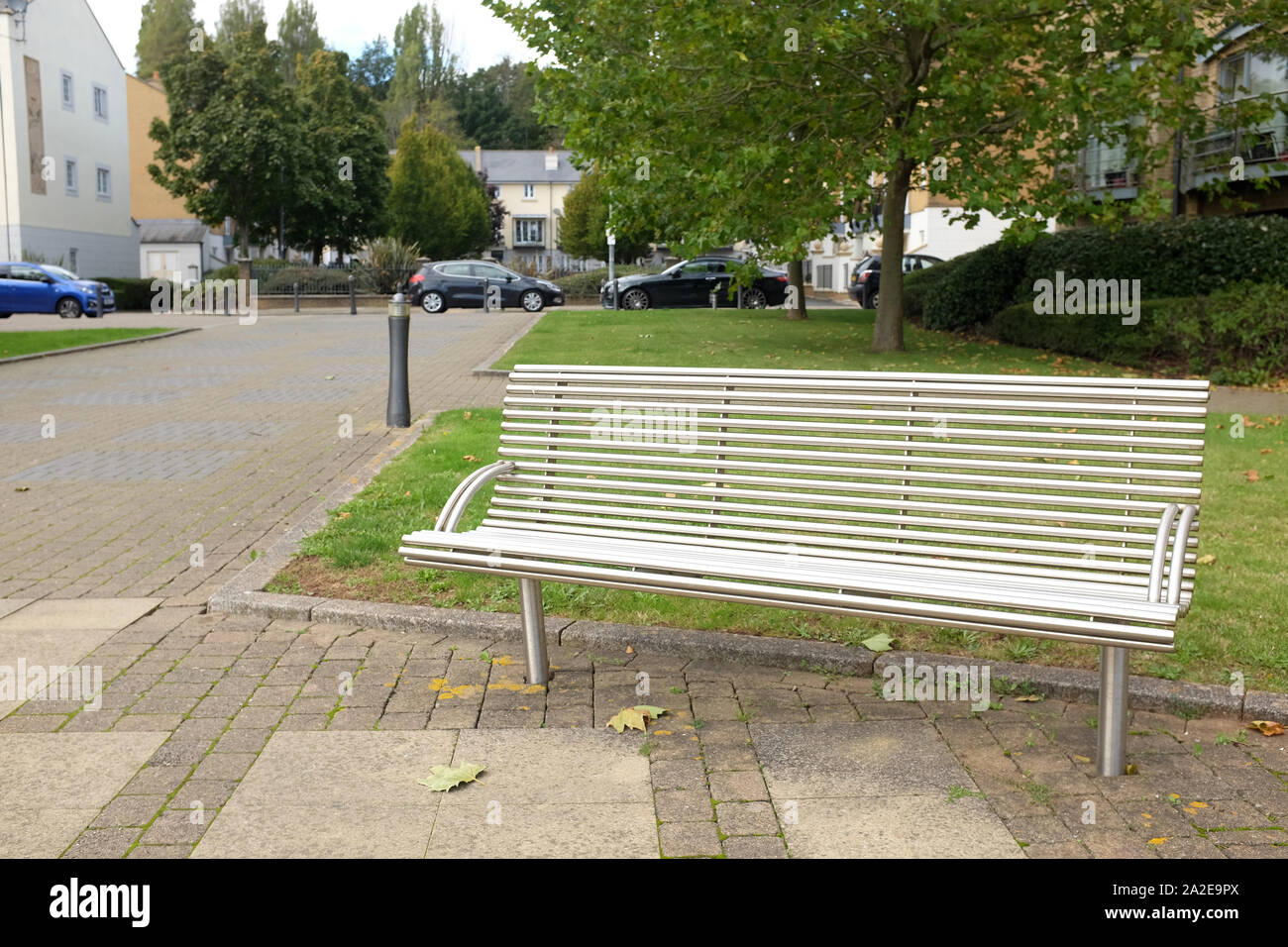 Septembre 2019 - des espaces ouverts et des bancs à la Marina de Portishead UK Banque D'Images