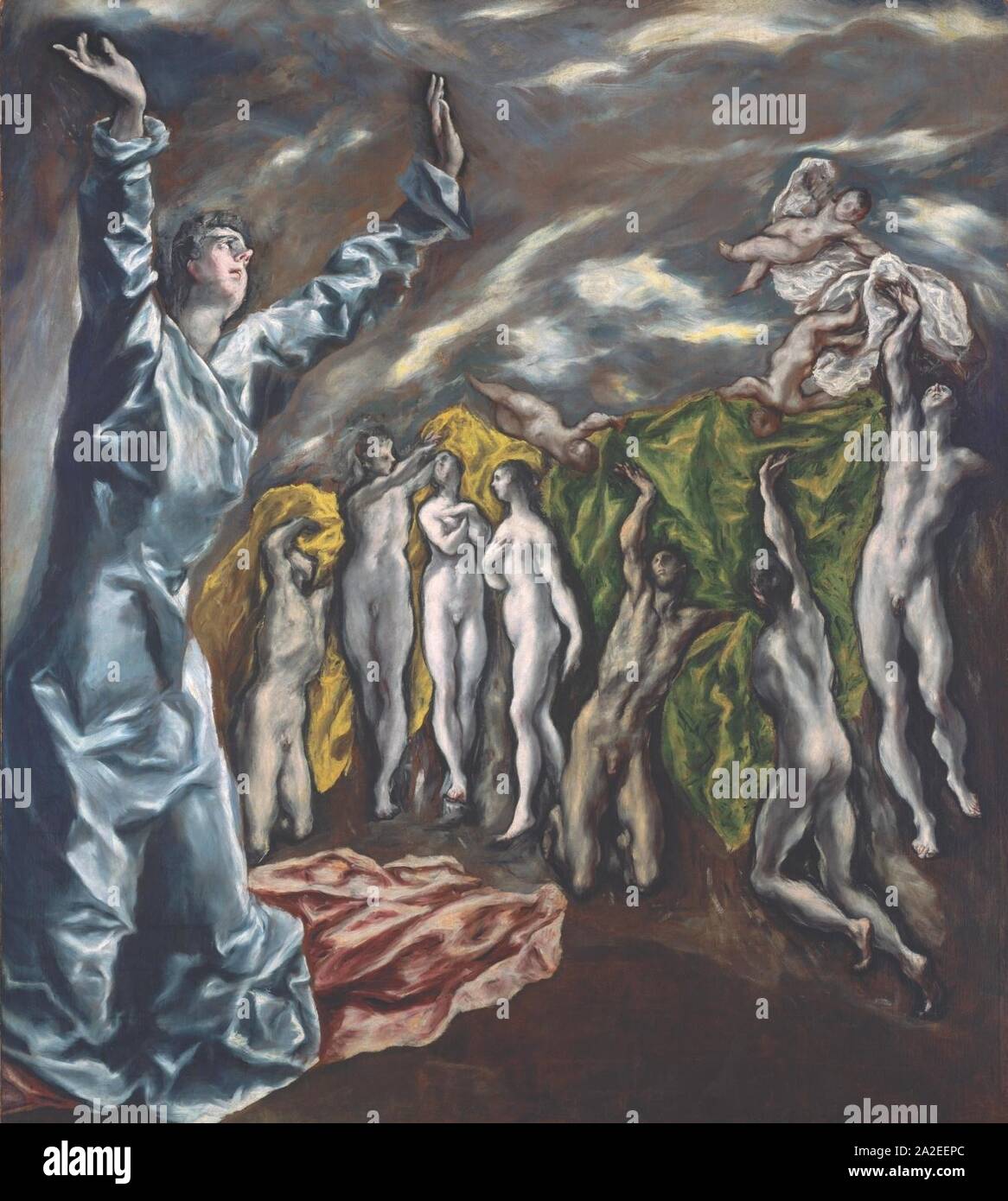 El Greco - La Vision de Saint John. Banque D'Images