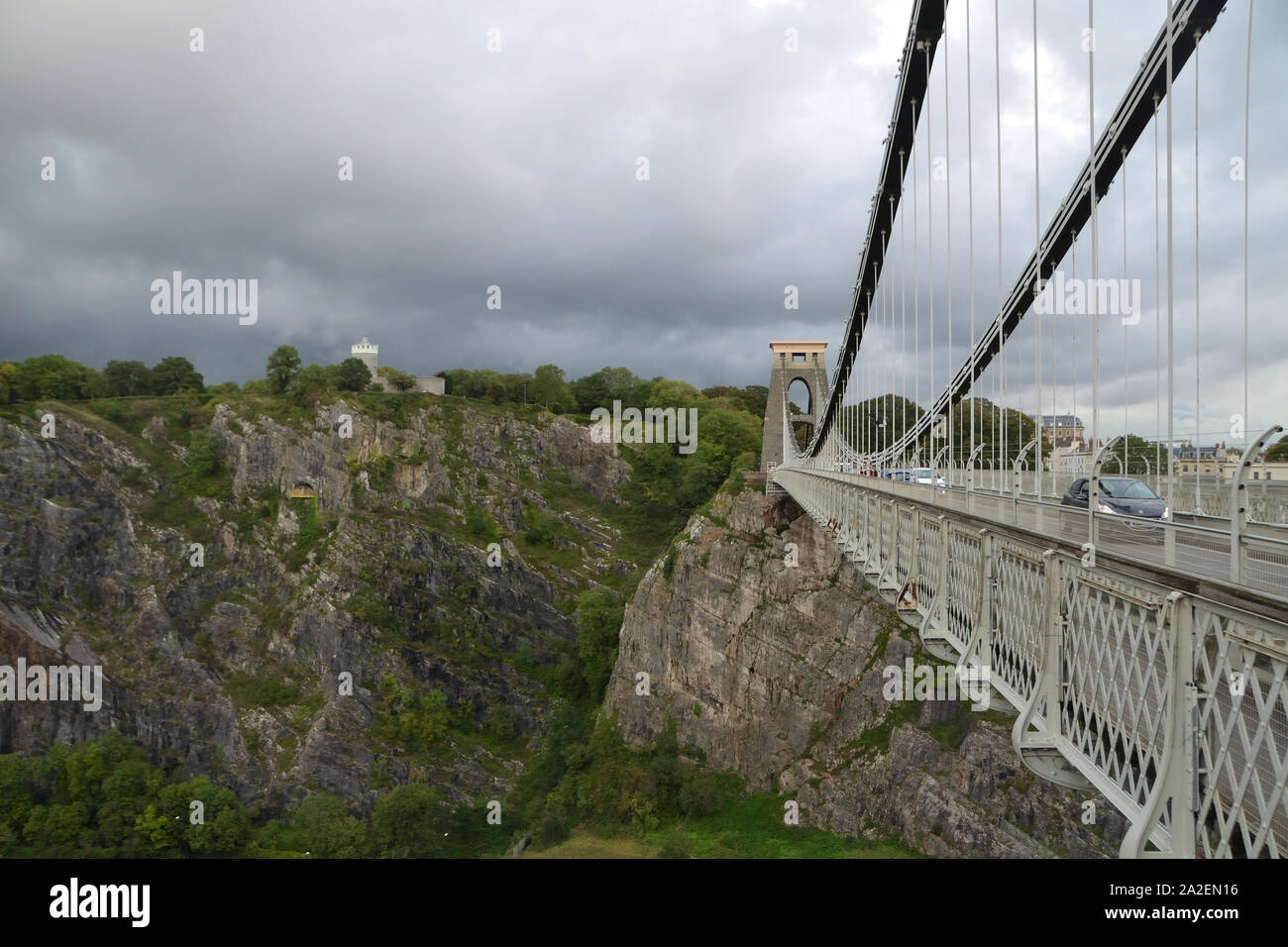 L'Avon Gorge et le pont suspendu de Clifton, Bristol, England Banque D'Images