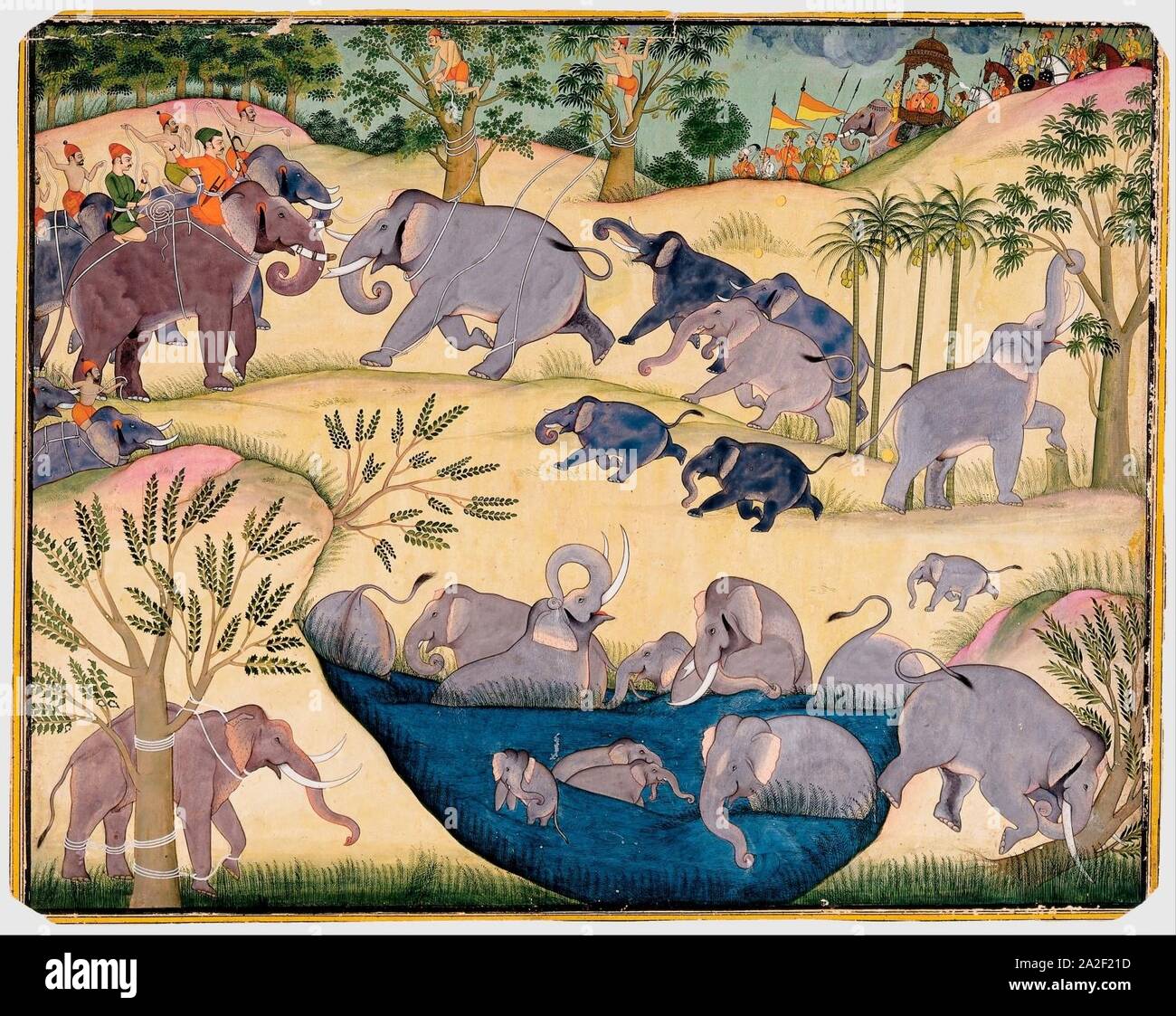 Chasse aux éléphants du Maharaja de Bikaner - Anup Singh Banque D'Images