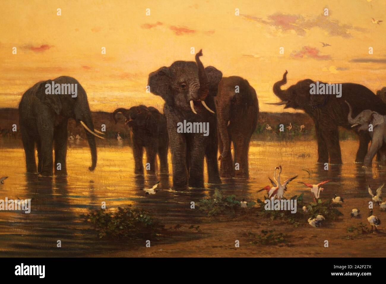 Les éléphants d Afrique-Charles-Emile de Tournemine Banque D'Images