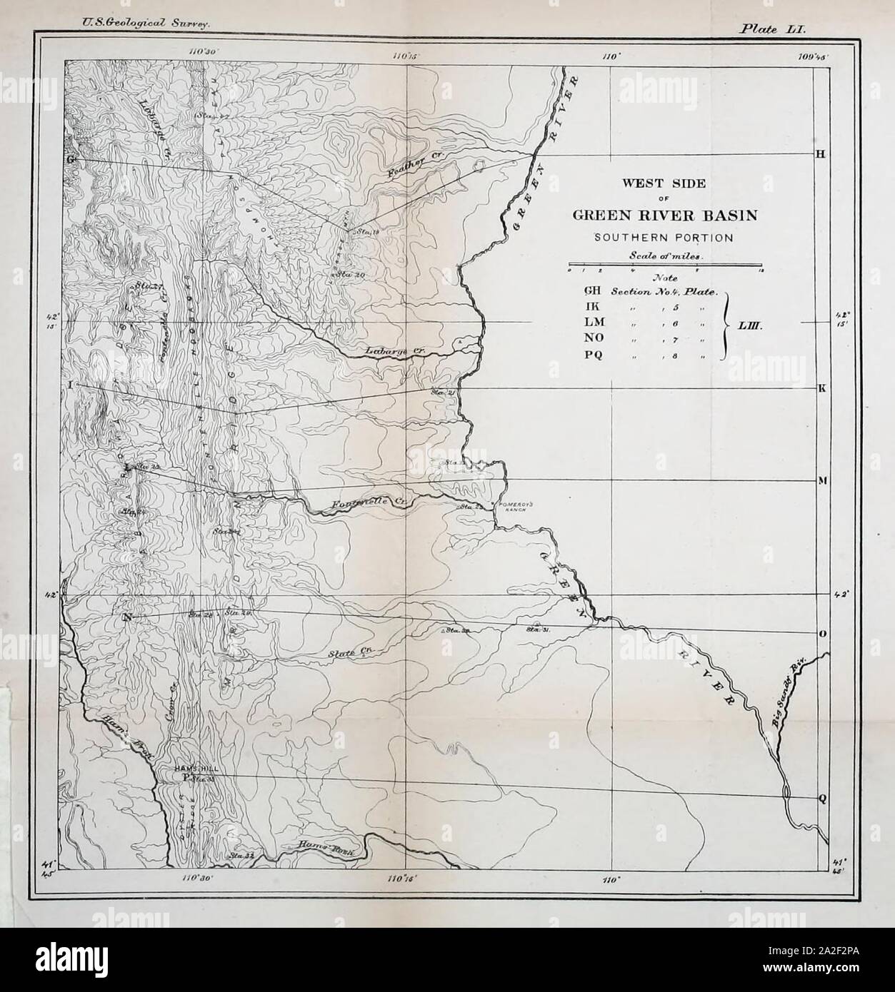 Onzième rapport annuel de la United States Geological Survey et géographique des territoires Banque D'Images