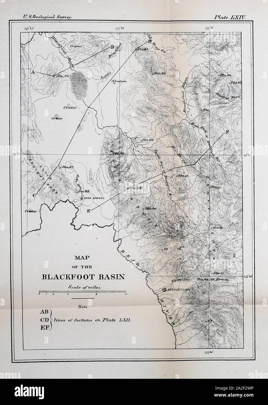 Onzième rapport annuel de la United States Geological Survey et géographique des territoires Banque D'Images