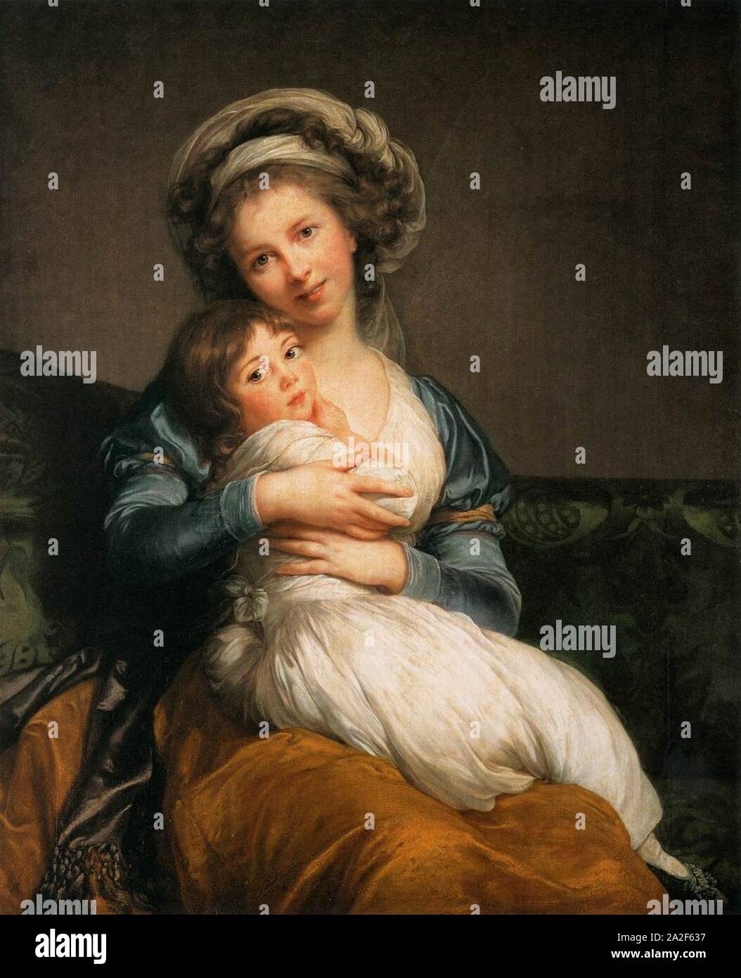 Elisabeth Vigée-Lebrun - Autoportrait avec sa fille, Julie Banque D'Images