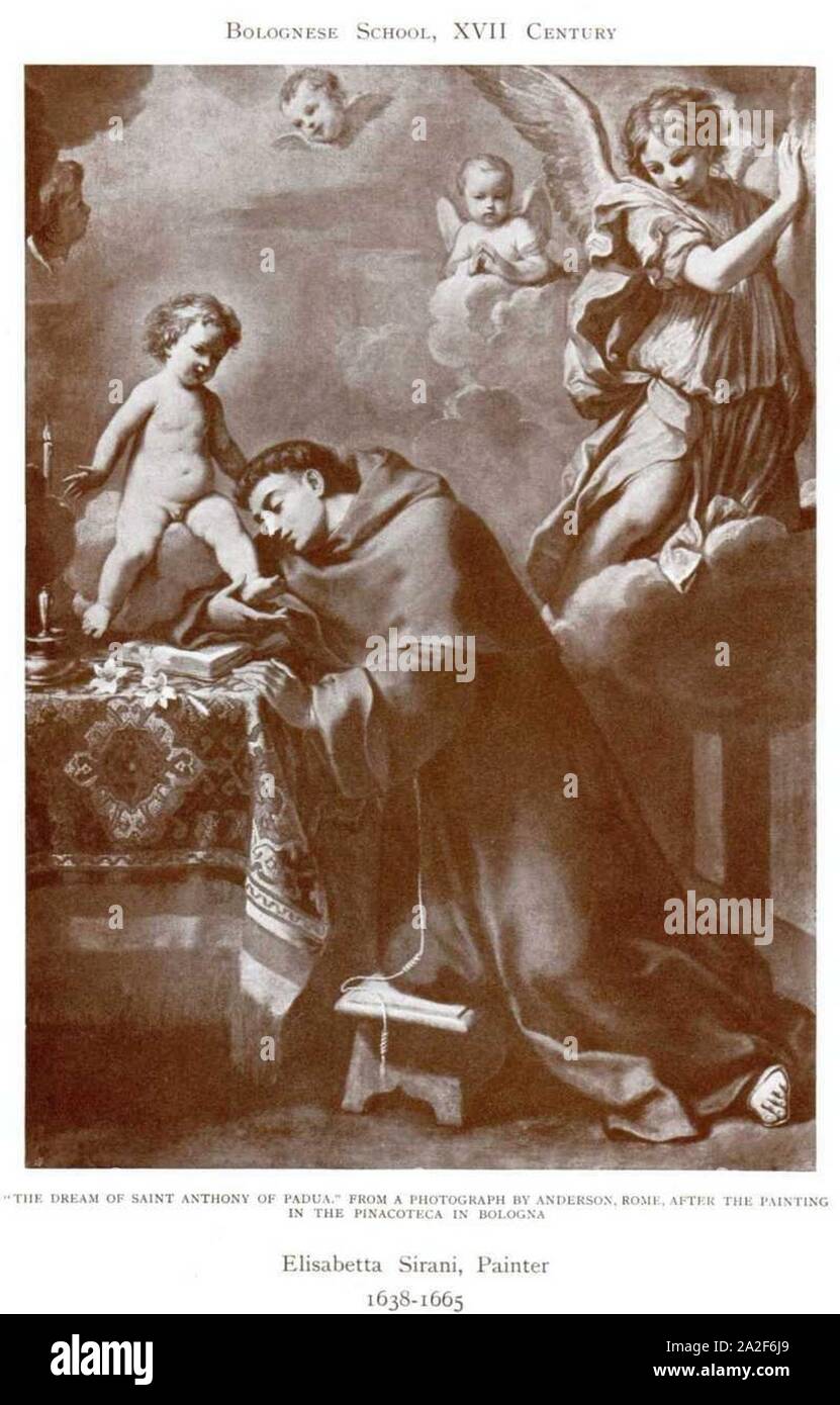 Elisabetta Sirani - le rêve de saint Antoine. Banque D'Images