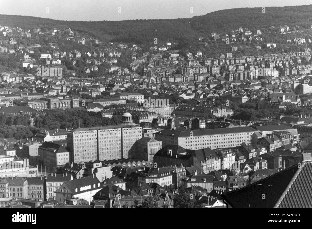 Ausblick auf Stuttgart, Deutschland 1930er Jahre. Vue panoramique de Stuttgart, Allemagne 1930. Banque D'Images