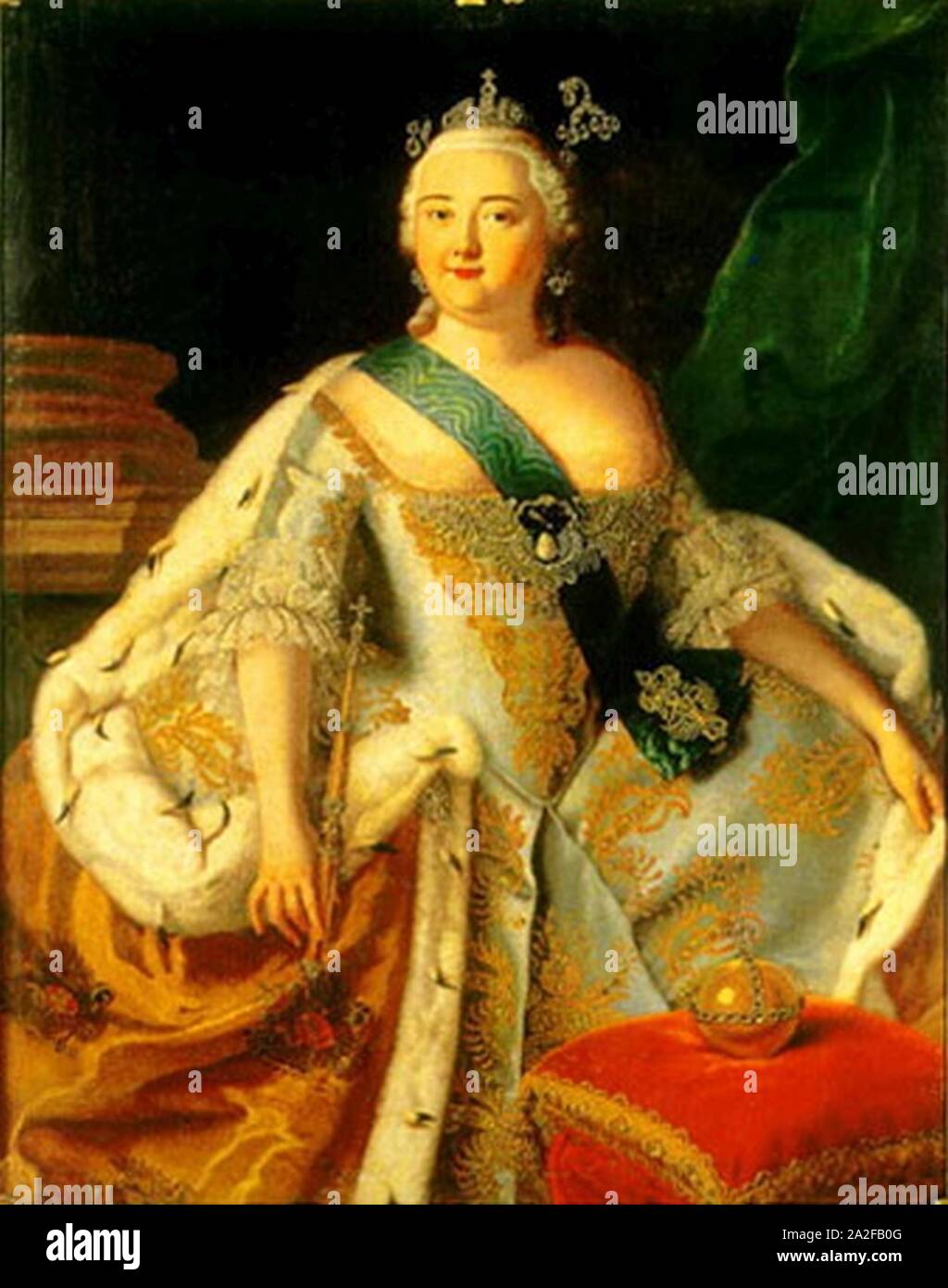 L'Impératrice Elisabeth de Russie par A.Antropov (desséchés). Banque D'Images