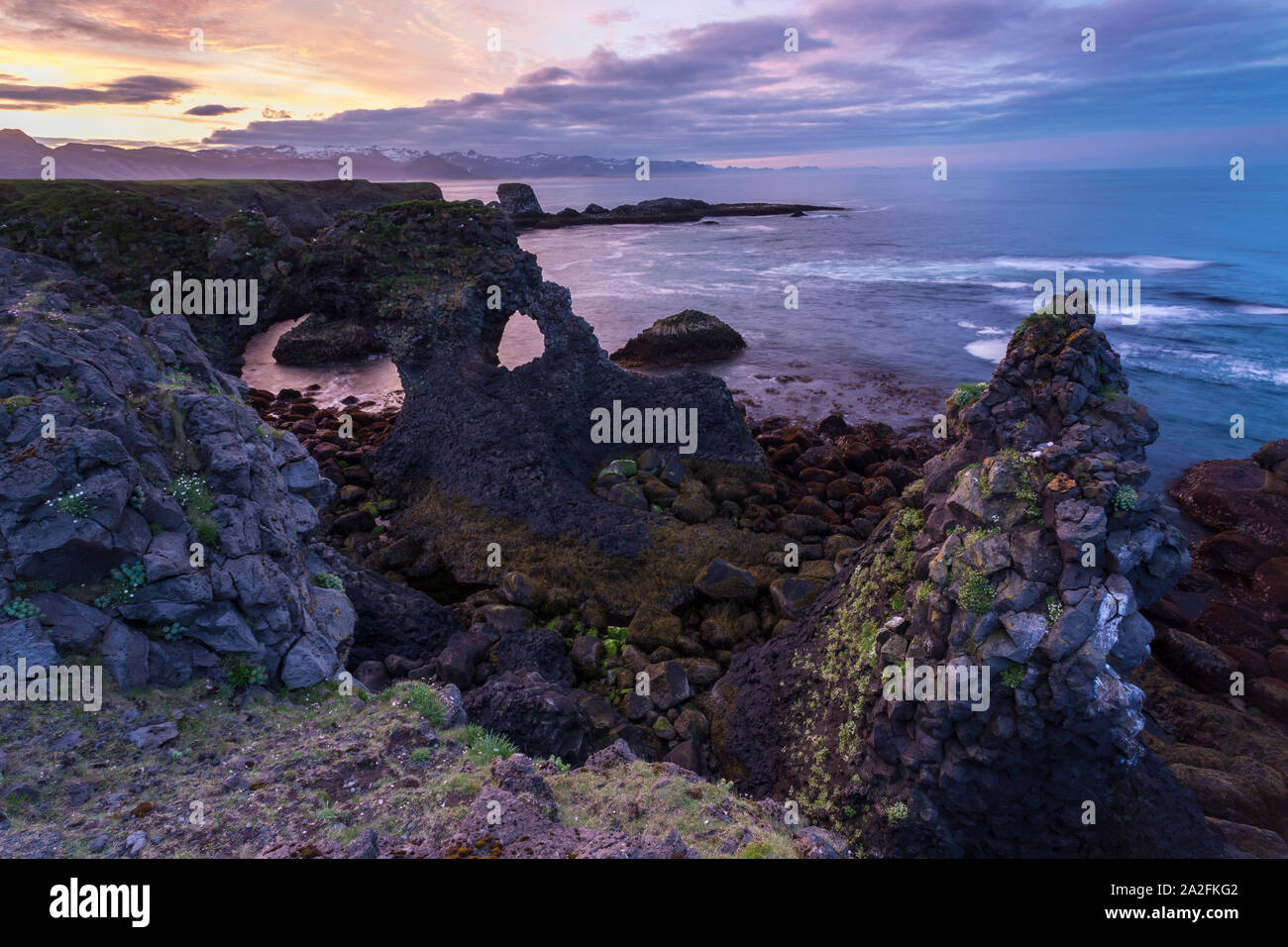 Paysages de l'ouest de l'Islande, Islande, Vesturland Banque D'Images