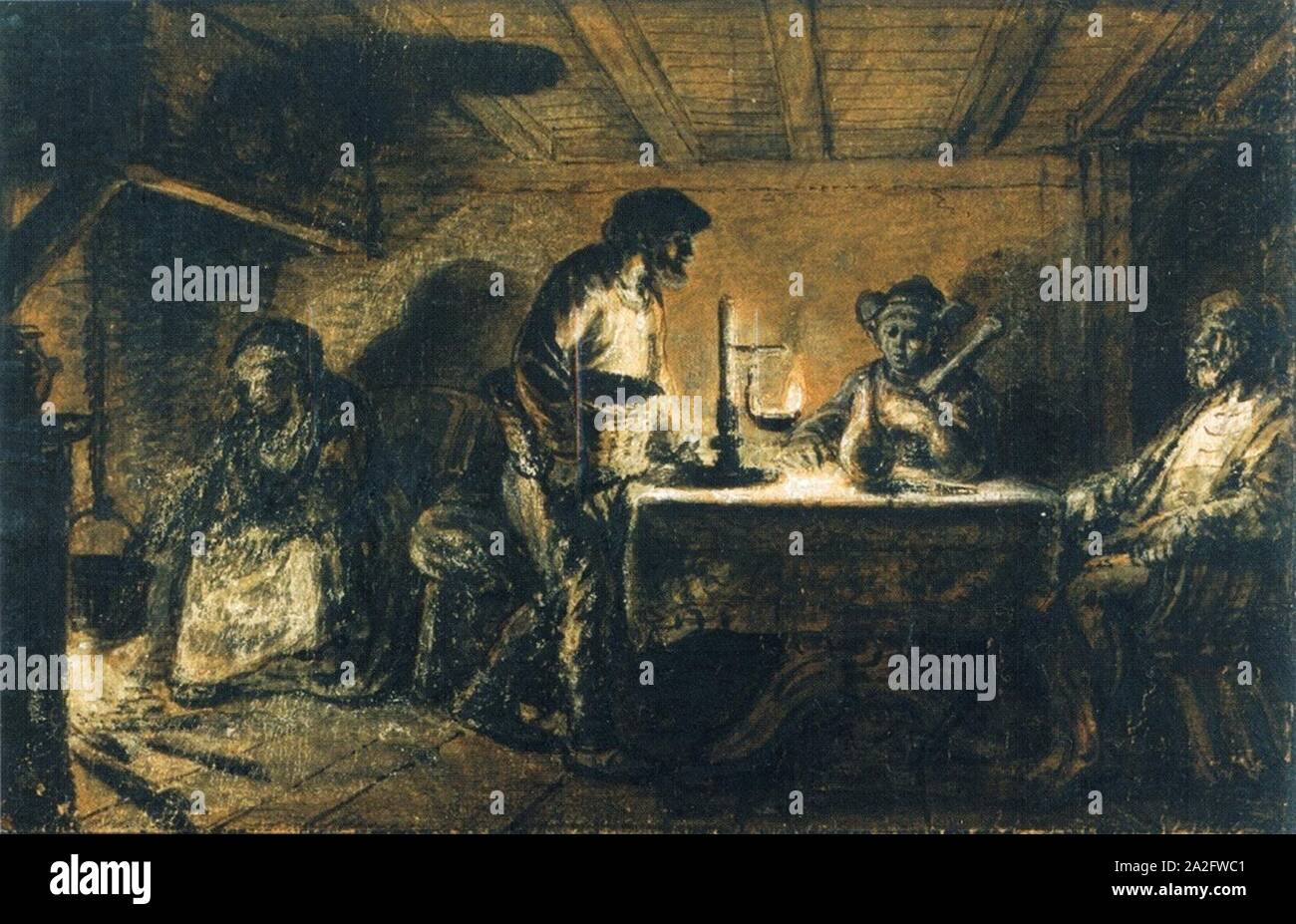 Richard Dadd - Jupiter Merkur und bei Philemon und Baucis (Muzeum Narodowe, Warszawa). Banque D'Images