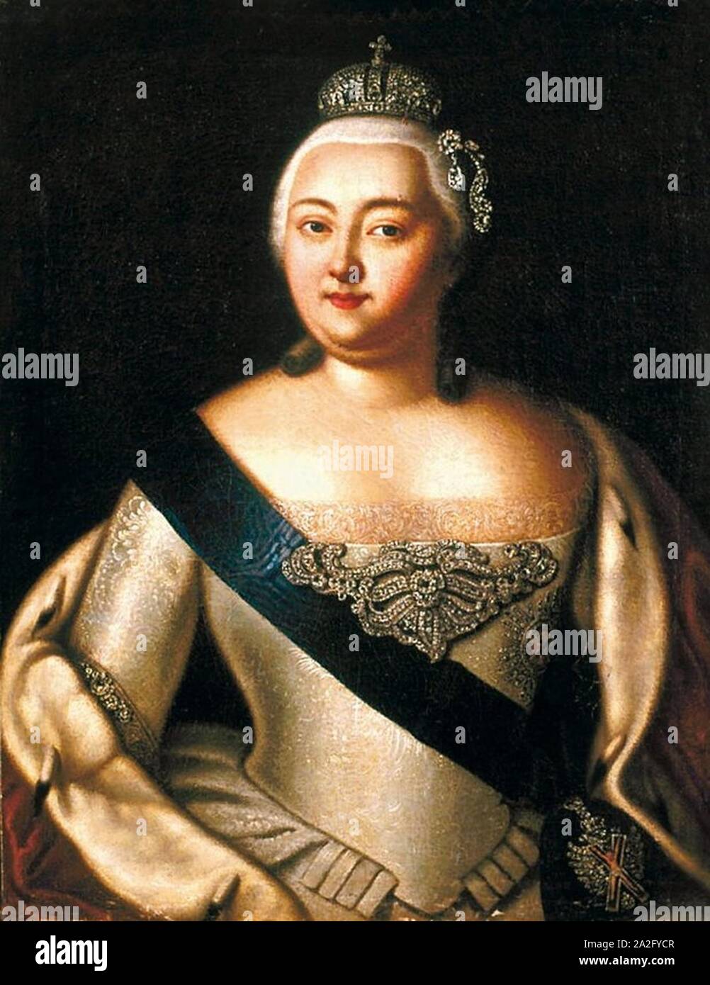 Elizabeth de Russie par A. Antropov (Kursk). Banque D'Images