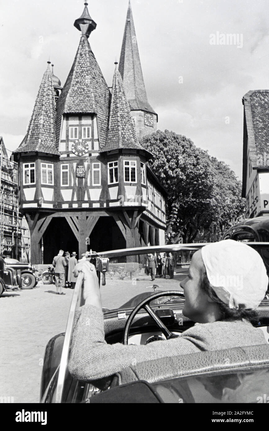 Ein Ausflug nach Michelstadt, Deutsches Reich 1930er Jahre. Une excursion à Michelstadt, Allemagne 1930. Banque D'Images