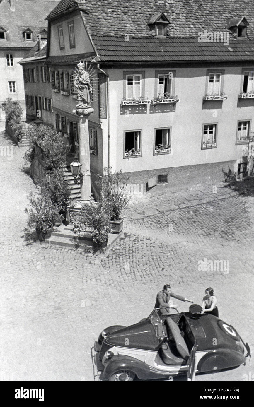 Ein Ausflug nach Amorbach, Deutsches Reich 1930er Jahre. Une excursion à Amorbach, Allemagne 1930. Banque D'Images