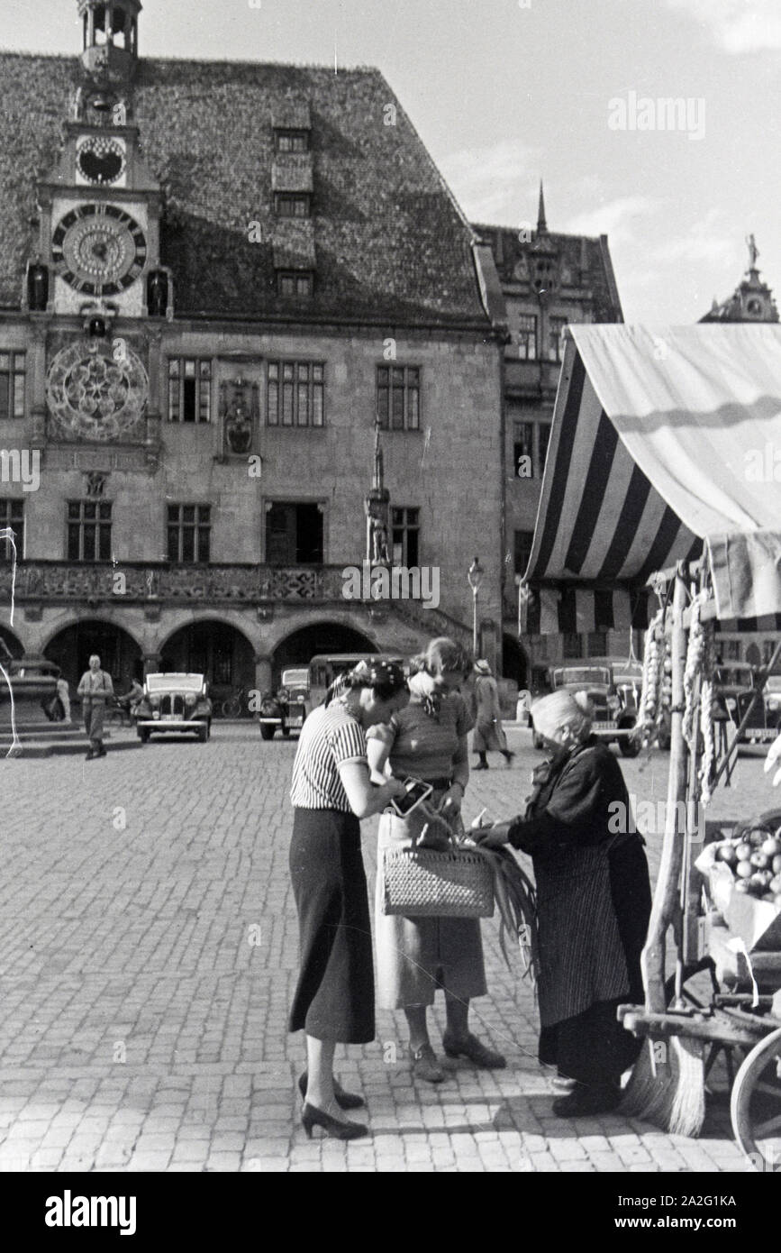Ein Ausflug nach Heilbronn, Deutsches Reich 1930er Jahre. Une excursion à Heilbronn, Allemagne 1930. Banque D'Images