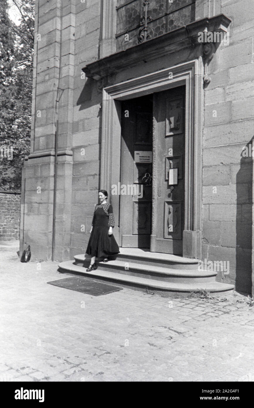 Ein Ausflug nach Amorbach, Deutsches Reich 1930er Jahre. Un voyage à Amorbach, Allemagne 1930. Banque D'Images