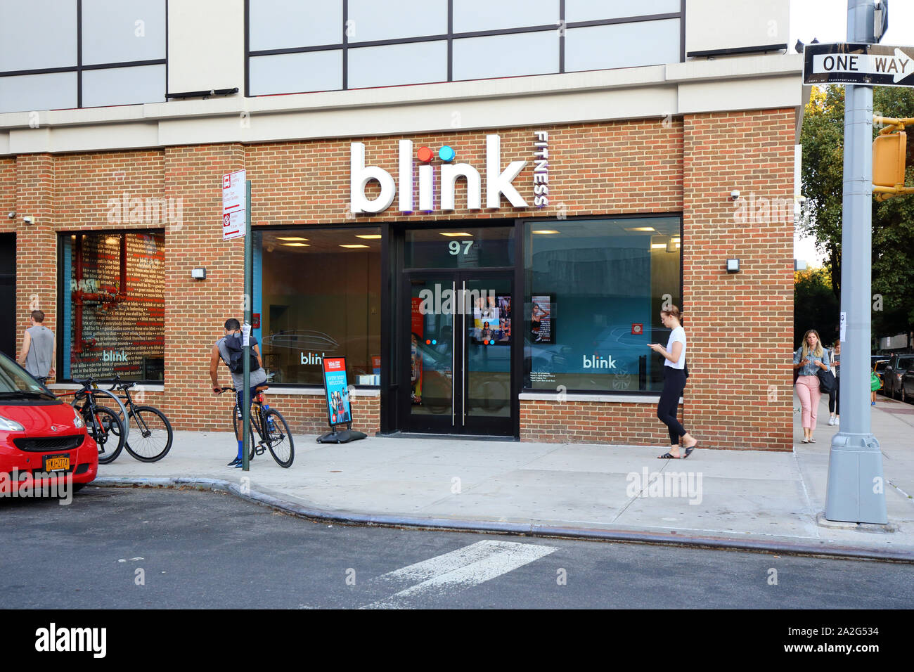 Blink Fitness, 252 Atlantic Ave, Brooklyn, NY. Extérieur de la boutique d'une salle de gym à Cobble Hill Banque D'Images