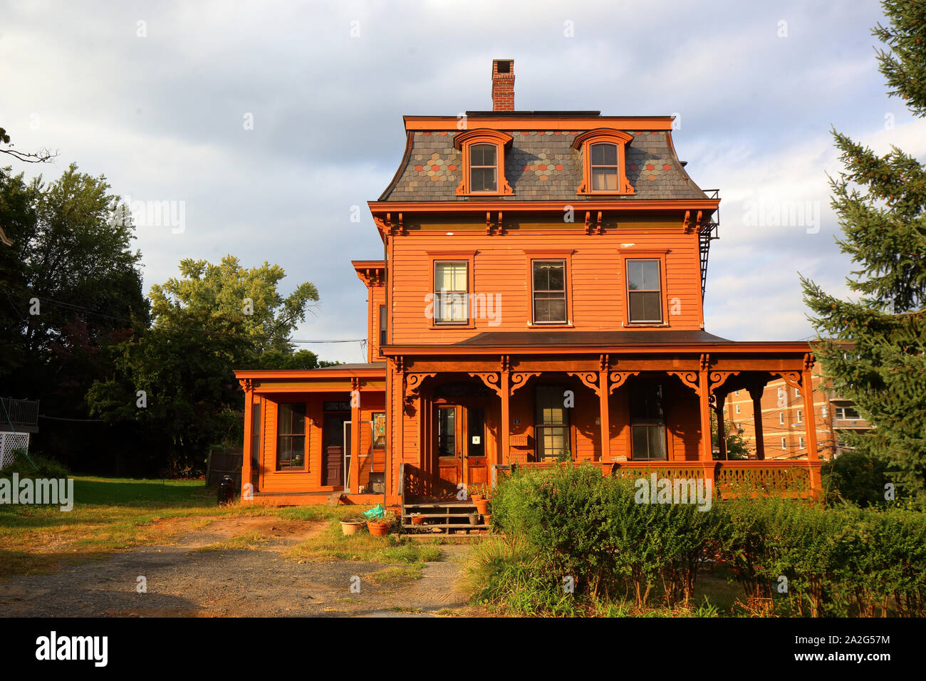 Une ancienne maison victorienne à Nyack, NY Banque D'Images