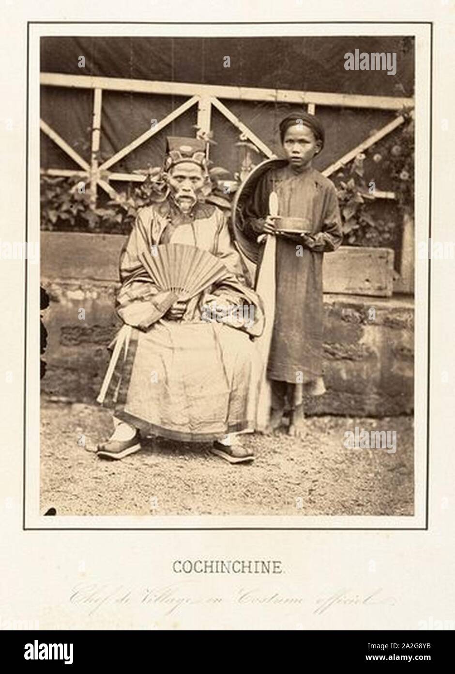 Emile gsell chef de village. Banque D'Images