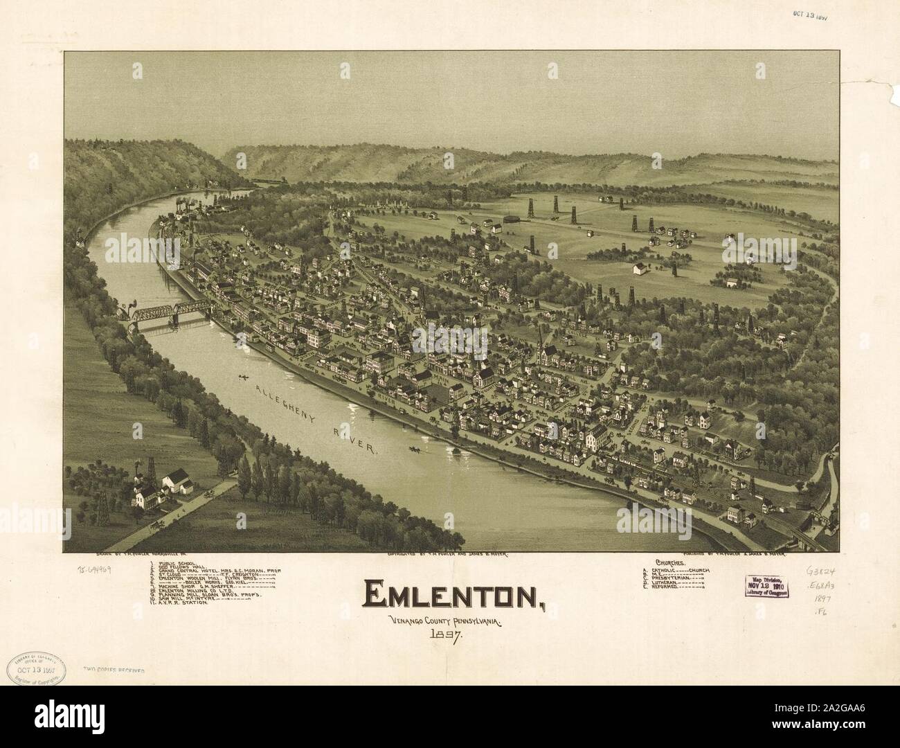 Emlenton, Venango Comté, New York 1897. Banque D'Images