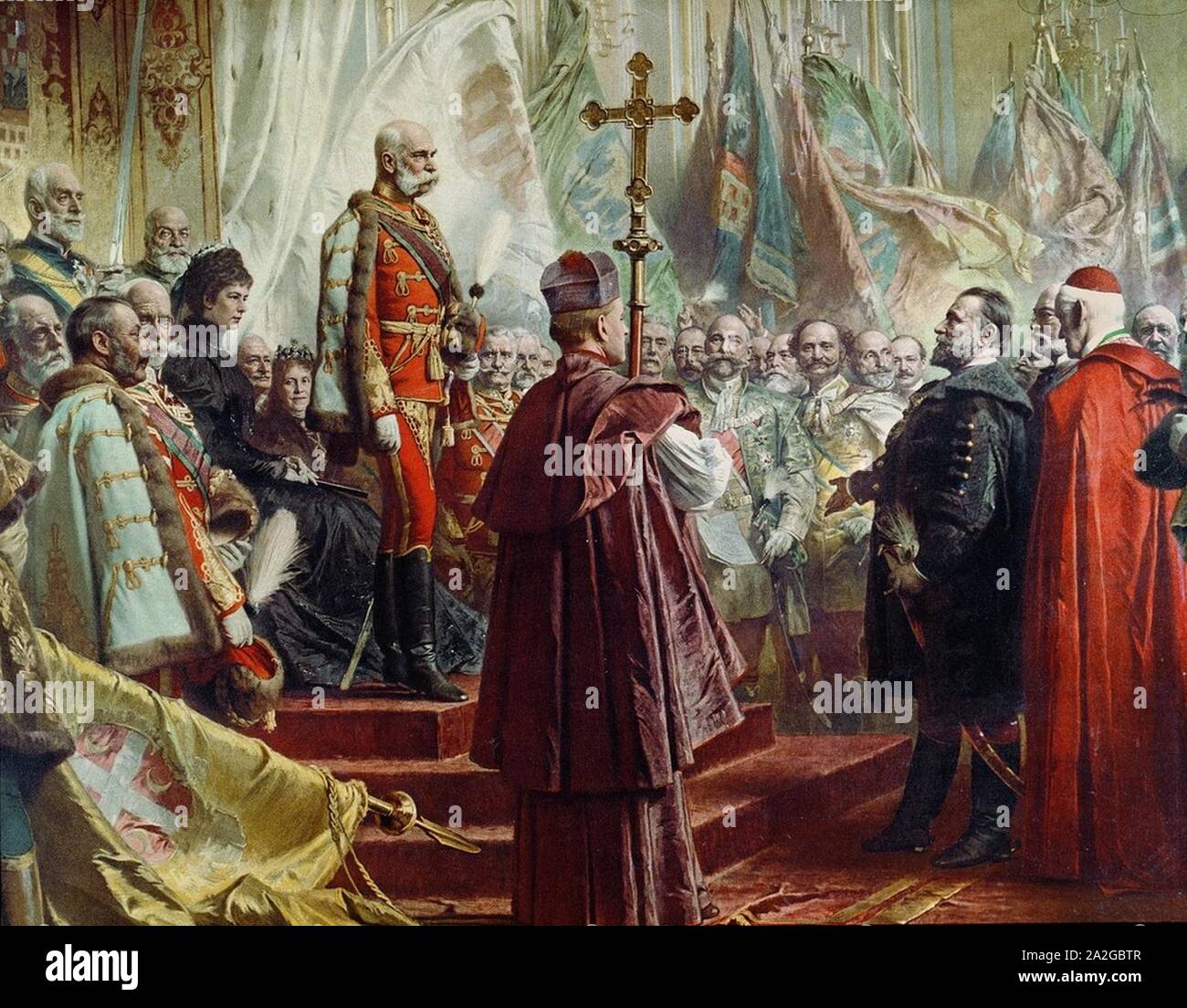 L'empereur François-Joseph-Gyula Benczur-1896. Banque D'Images