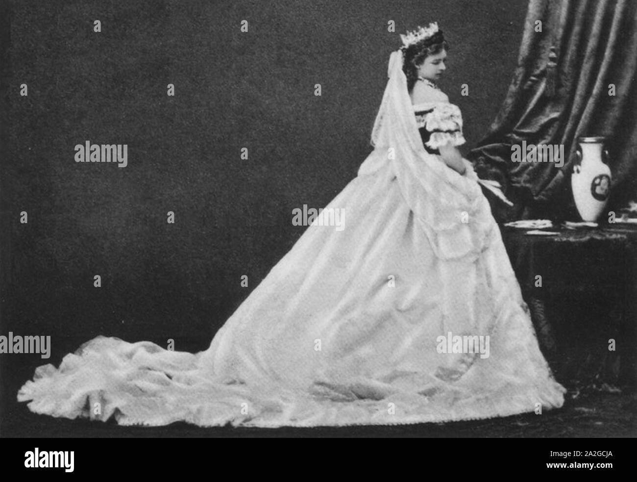L'Impératrice Elisabeth de Hongrie en robe de cour. Banque D'Images