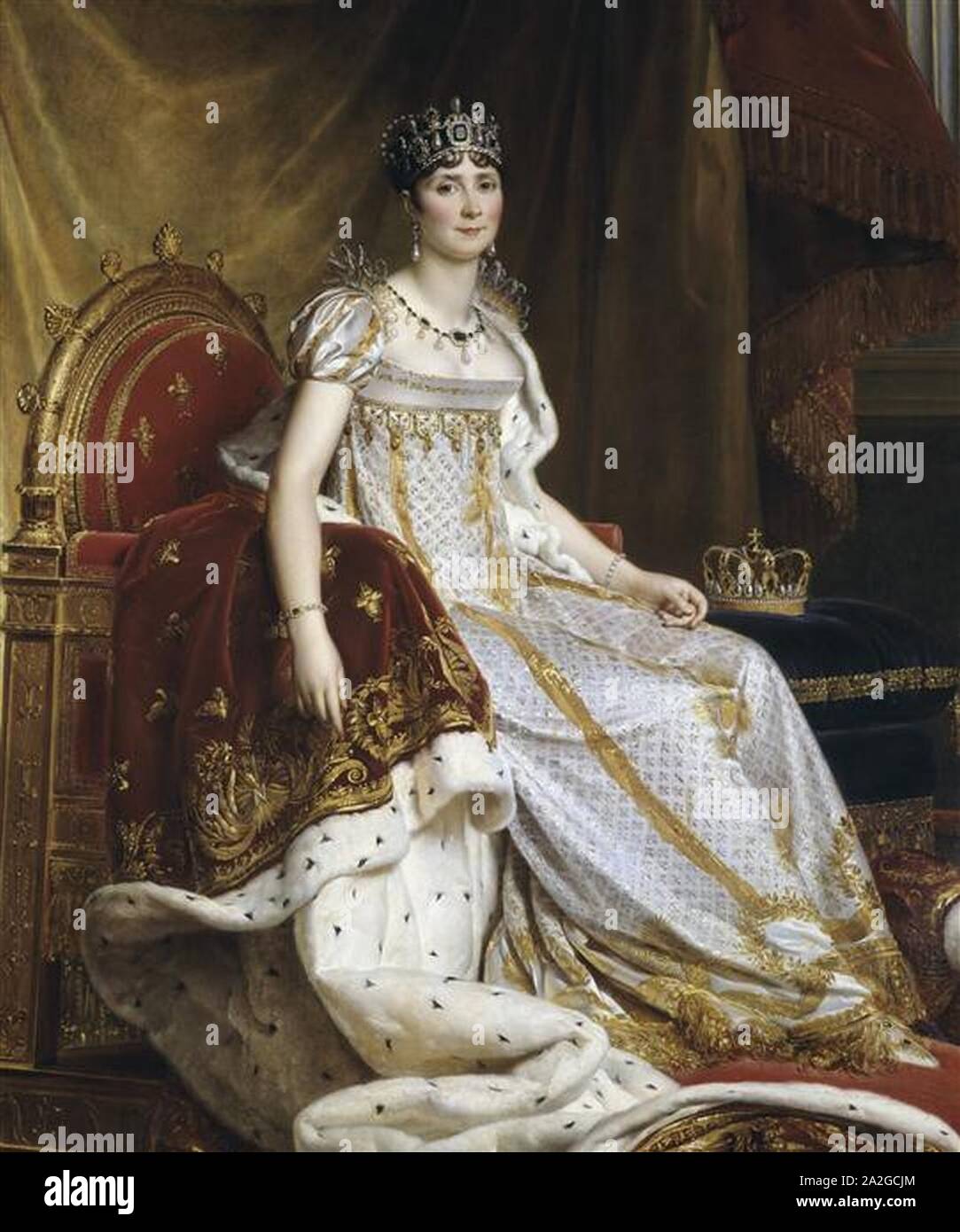 Couronnement de l'impératrice Joséphine peignoirs (Gérard). Banque D'Images
