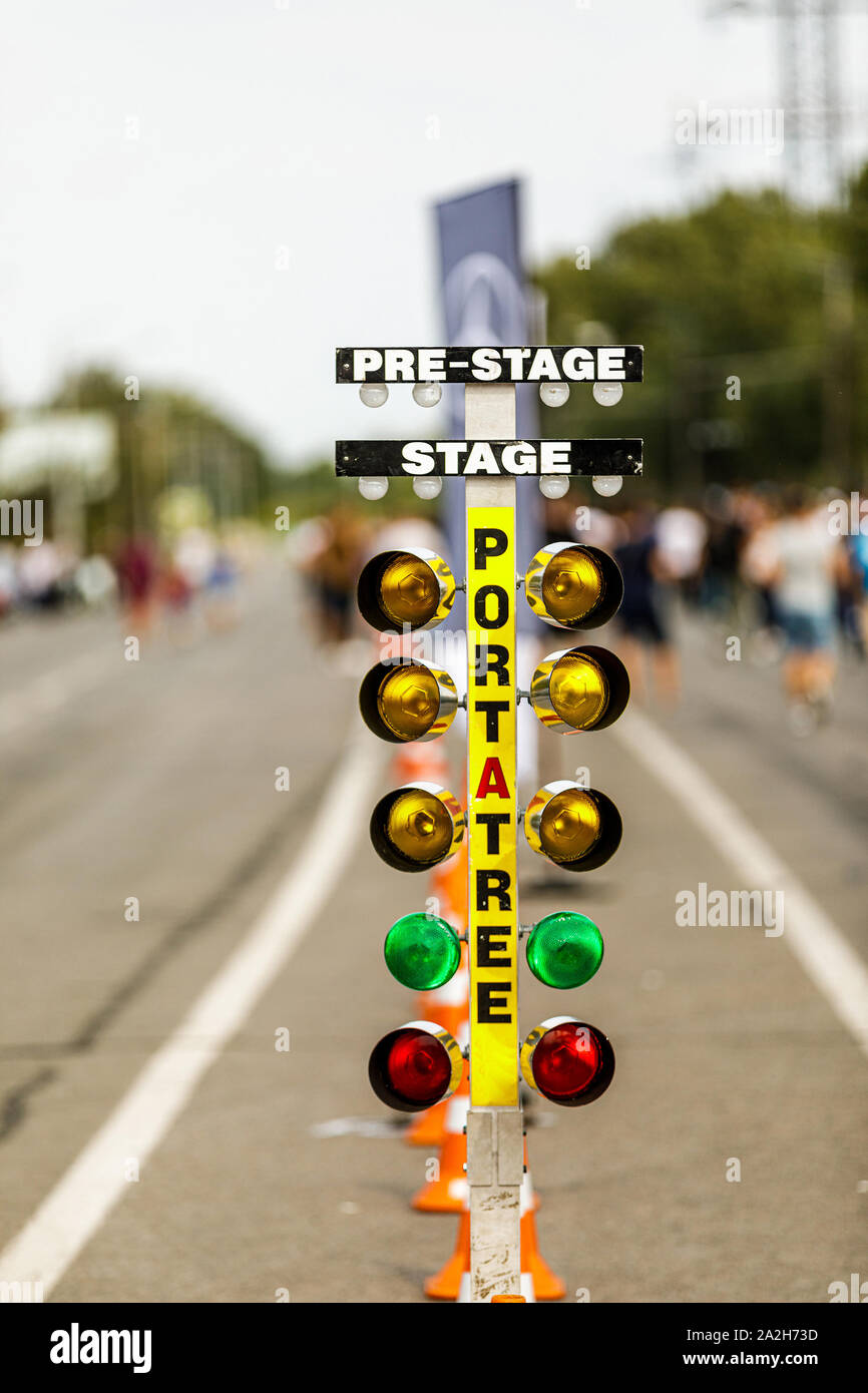 Feu de circulation pour les courses. à partir du système en drag racing Banque D'Images