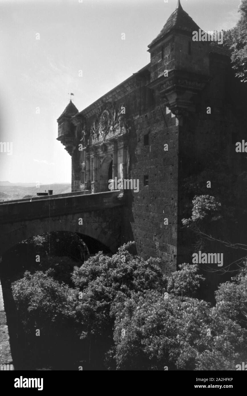 Ein Ausflug nach Tübingen, 1930er Jahre Deutsches Reich. Un voyage à Tübingen, Allemagne 1930. Banque D'Images