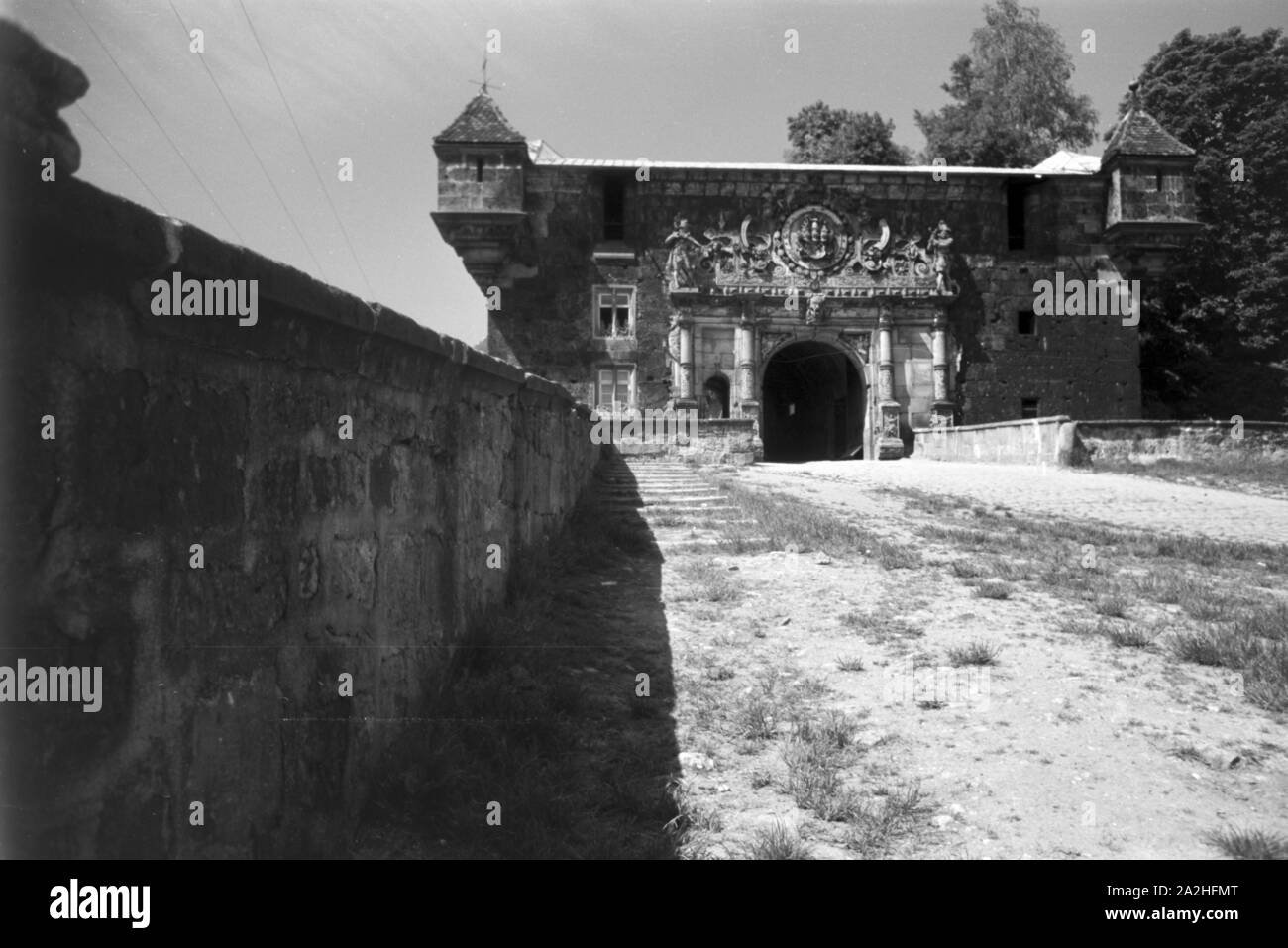 Ein Ausflug nach Tübingen, 1930er Jahre Deutsches Reich. Un voyage à Tübingen, Allemagne 1930. Banque D'Images