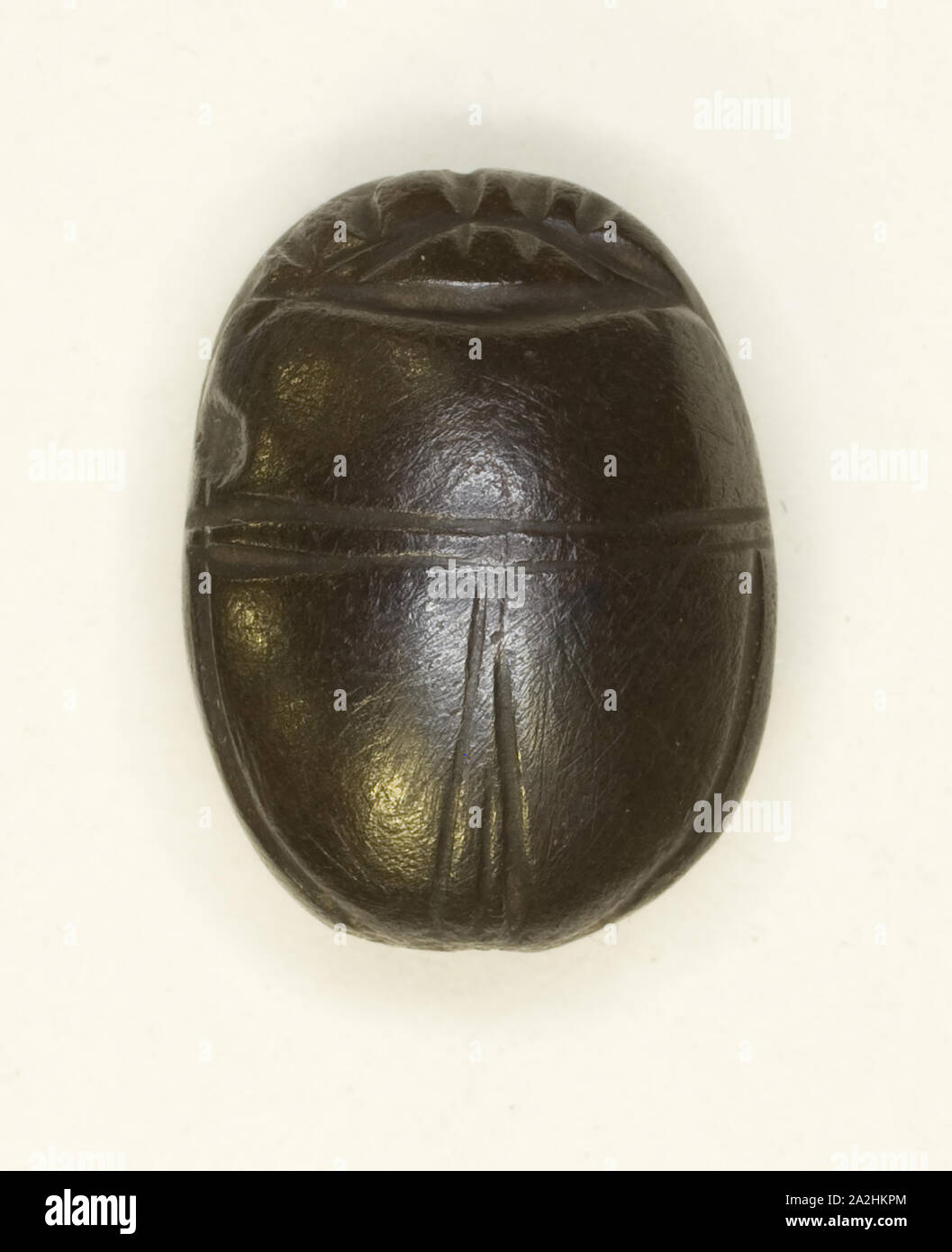 Scarab : Uninscribed, Empire du milieu et fin de période, 12-26 dynasties (environ 1985-525 avant J.-C.), l'Égyptien, l'Egypte, Pierre, 0,6 × 1,4 × 1 cm (1/4 × 9/16 × 3/8 Banque D'Images