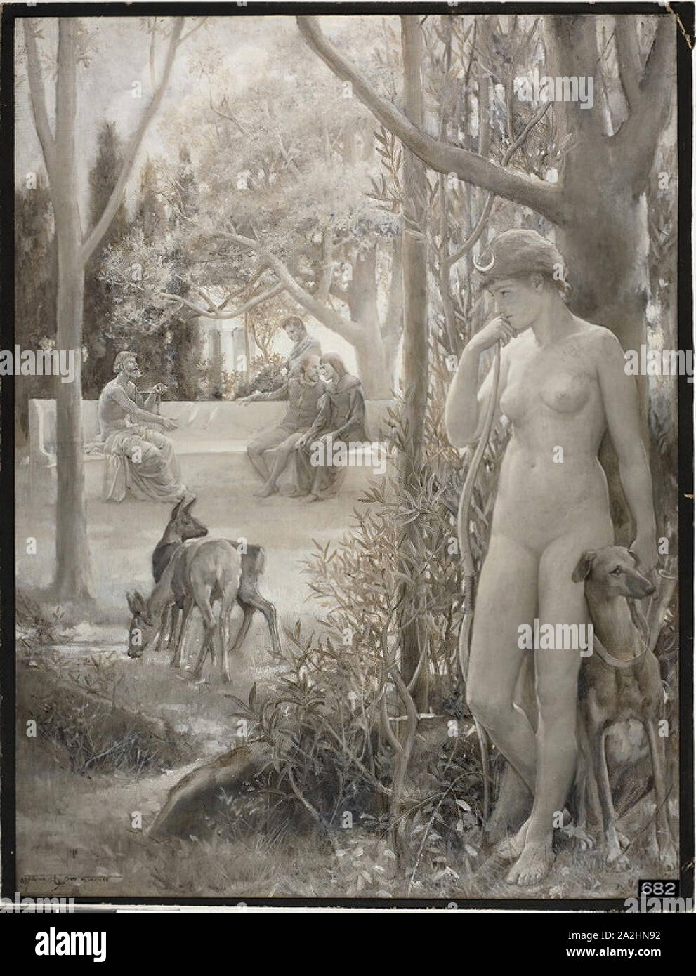Ode : les bardes de passion et de réjouissance, 1887, sera Hicock faible, American, United States, 1853-1932, huile sur toile, 606 x 455 mm Banque D'Images
