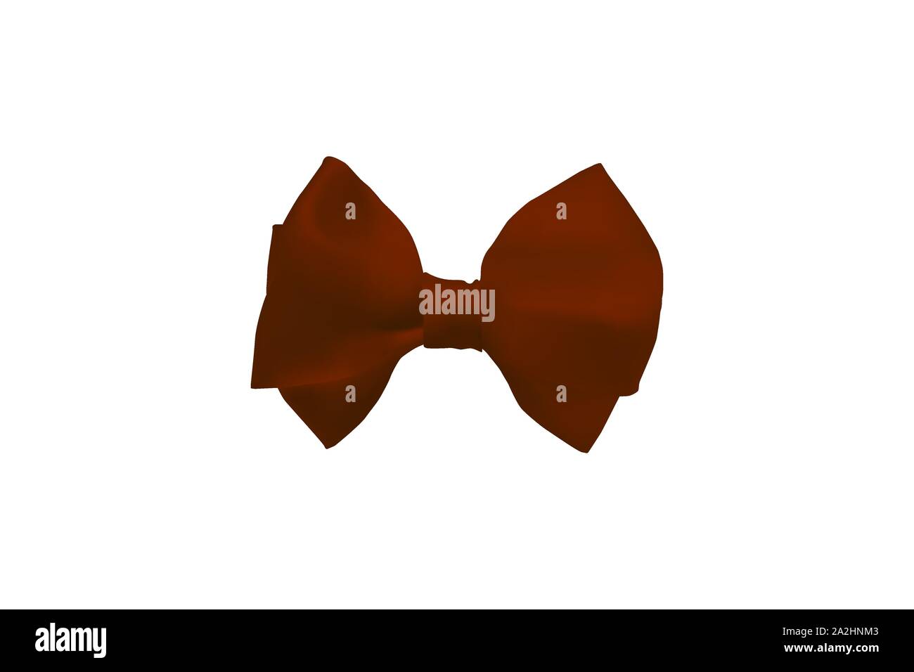 Red bow réaliste. Ruban de satin marron. Bowknot de décoration. Vector illustration. Décoration de Noël et Nouvel an. Illustration de Vecteur
