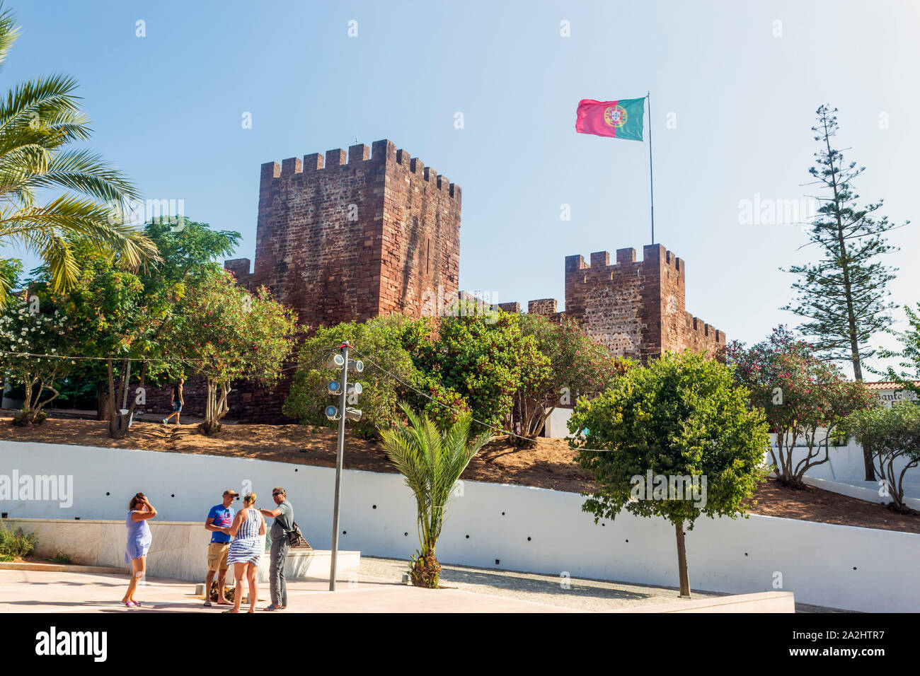 Albufeira, Algarve, Portugal. Le château de Silves. La première construction c. 201 BC. Banque D'Images