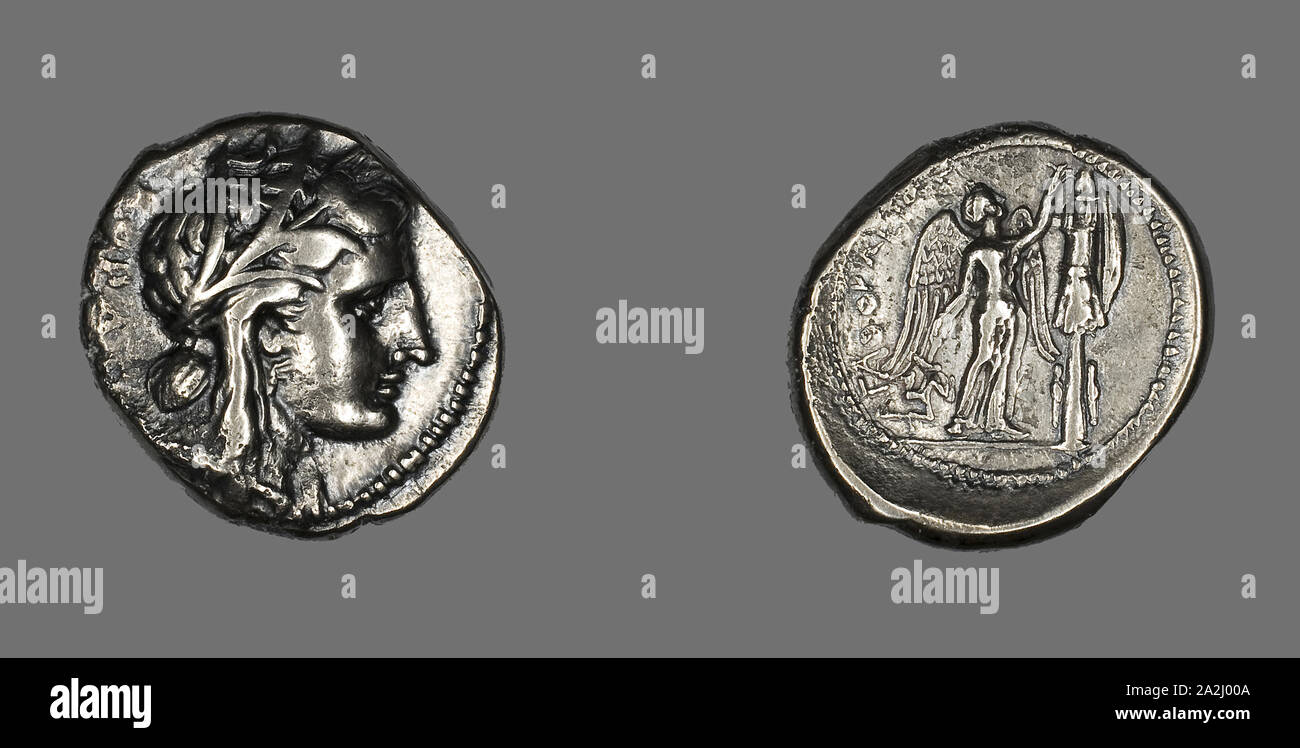 Tetradrachme (Coin) représentant la déesse Perséphone, 310/305 avant J.-C., le grec, l'Empire romain, argent, diam. 2,7 cm, 16,79 g Banque D'Images