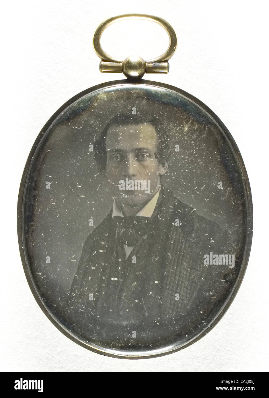 Médaillon, 1839/99, américain, 19e siècle, United States, daguerréotype, 5,2 x 4,3 cm Banque D'Images