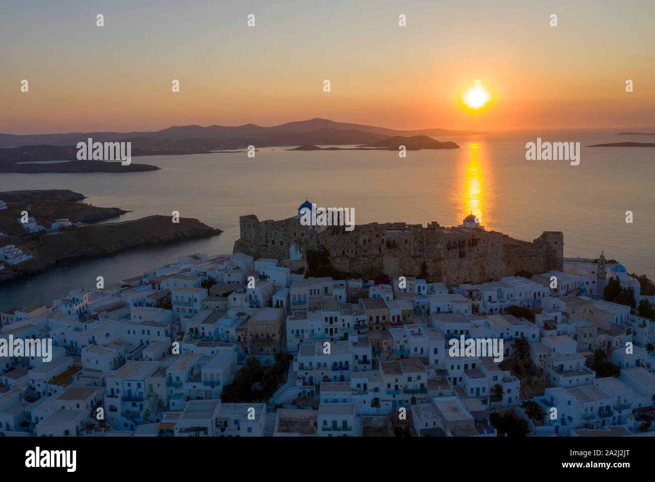 La Grèce, Îles du Dodécanèse, Astipalea Astipalea Astipalea, Chora (Ville) Banque D'Images