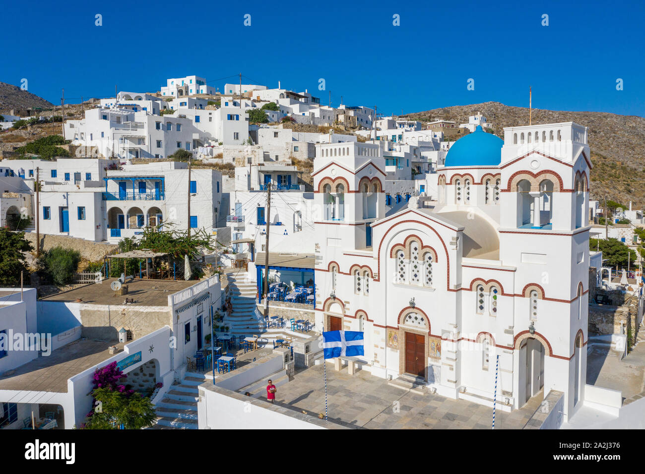 La Grèce, Îles Cyclades, Amorgos, Tholaria Town Banque D'Images
