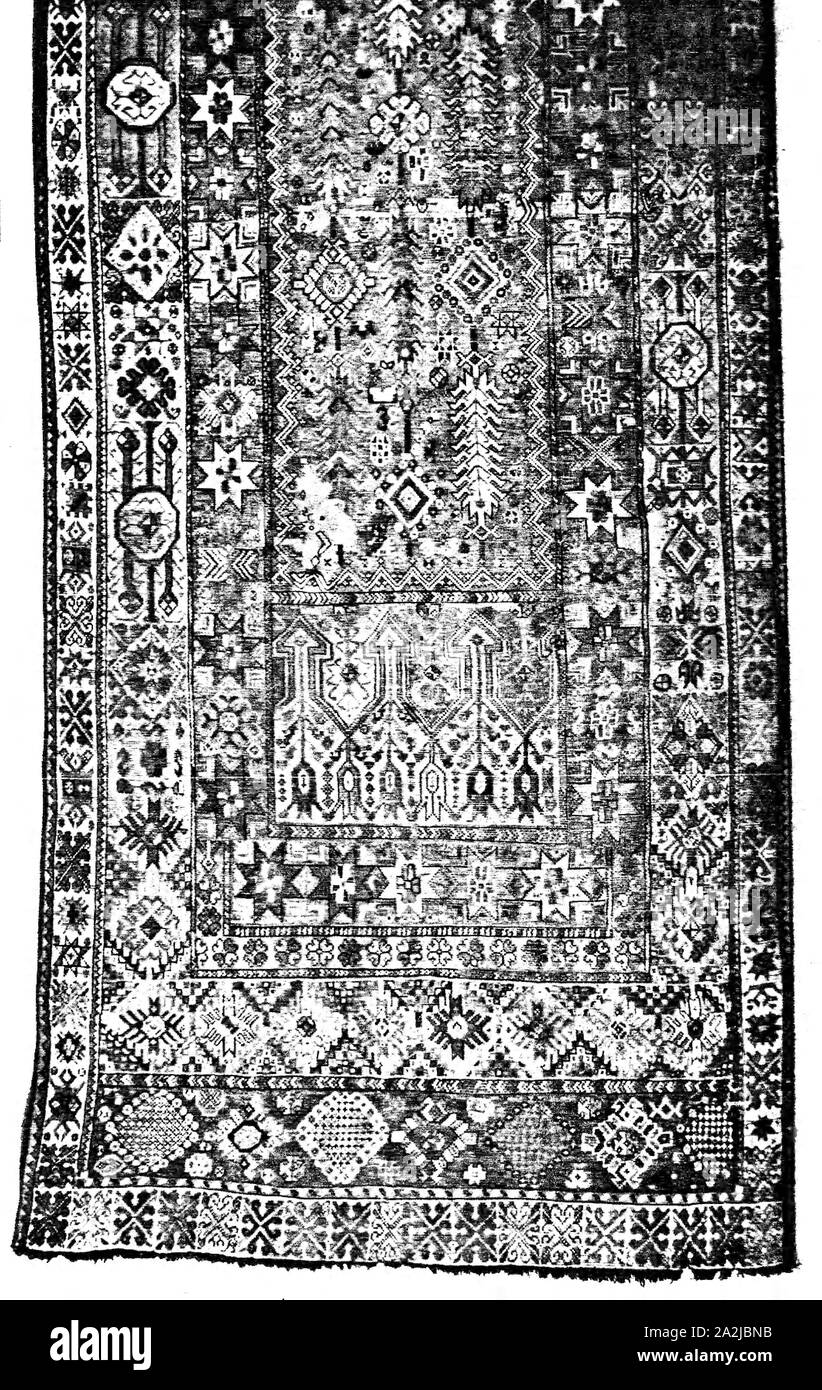Tapis, 1850/1900, Maroc, Rabat, Maroc, laine, tissage ordinaire avec des trames d'emballage supplémentaire formant coupés au moyen d'une technique connue sous le nom de 'Bain turc (Ghiordès) noeuds' Banque D'Images