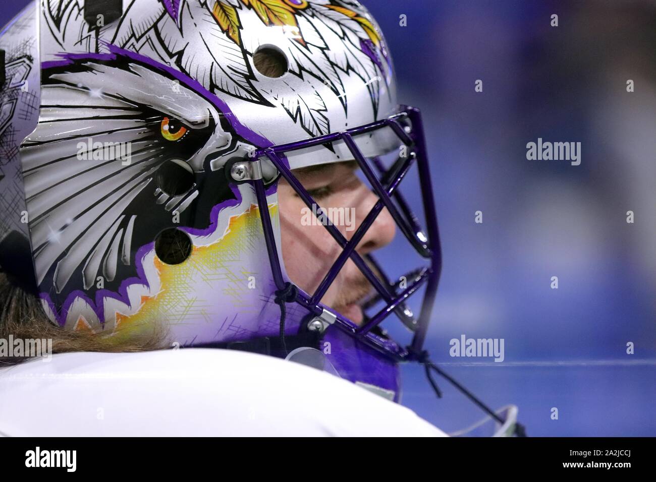 2019 World indoor Lacrosse gardien ressortissants Iroquois Banque D'Images