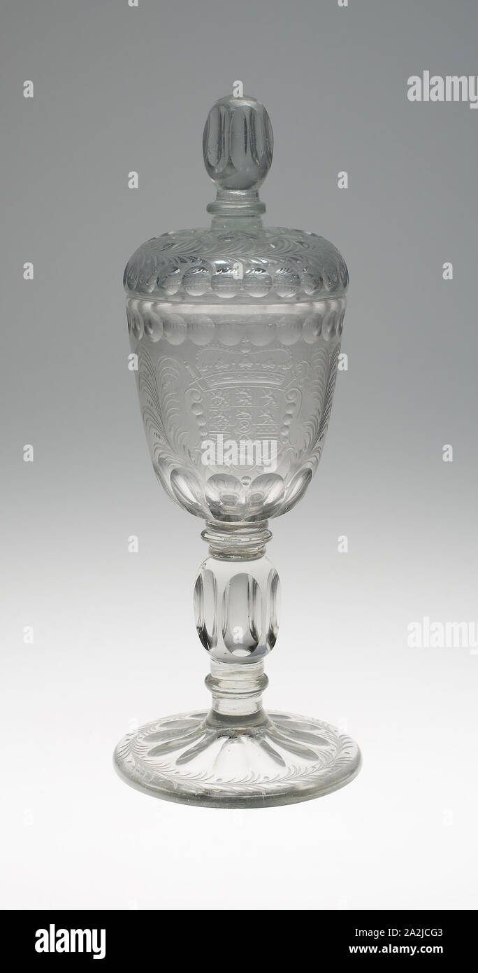 Gobelet avec Couvercle, 17e siècle, l'Allemagne, Potsdam, Potsdam, verre, H. 35,6 cm Banque D'Images